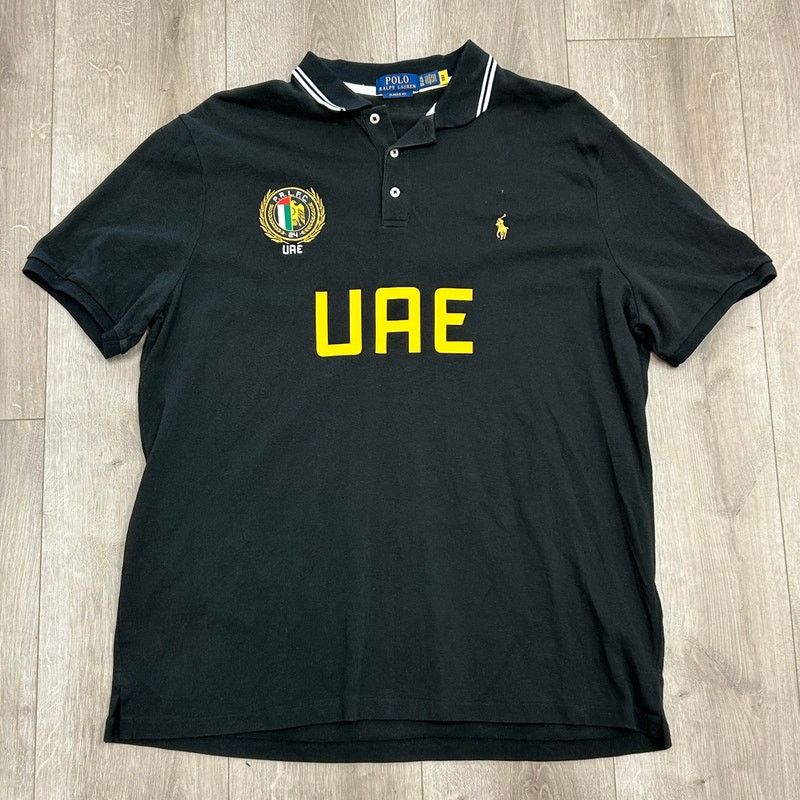 Polo Ralph Lauren Polo Ralph Lauren Black UAE Crest Patch Polo Shirt size XL Size US XL / EU 56 / 4 - 1 Thumbnail
