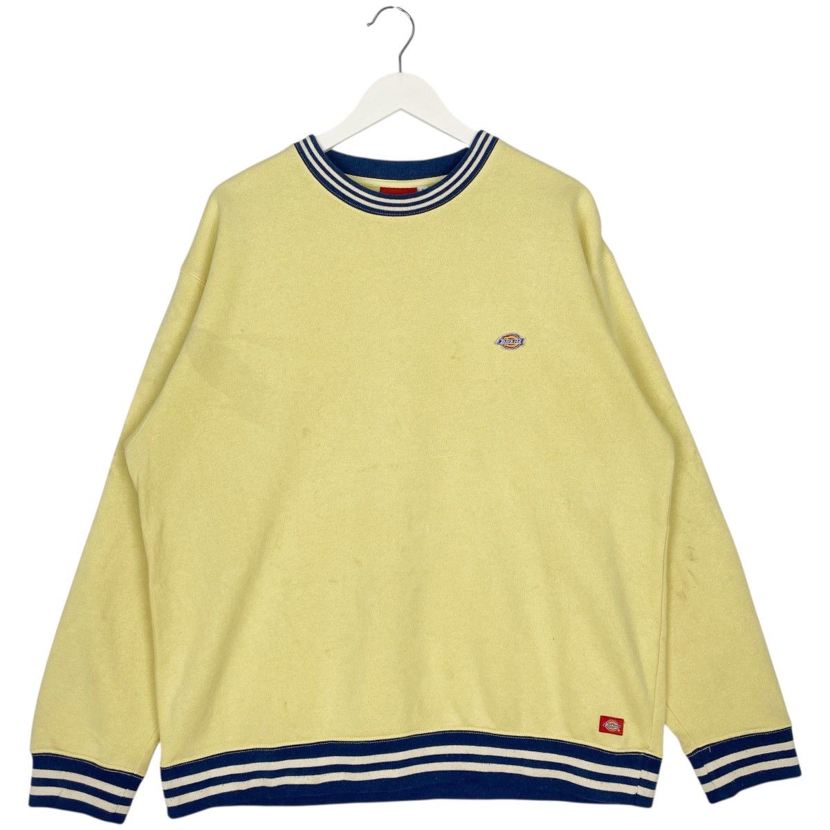 Vintage Vintage Dickies Sweatshirt Crewneck Ringer Yellow Small Size US L / EU 52-54 / 3 - 1 Thumbnail