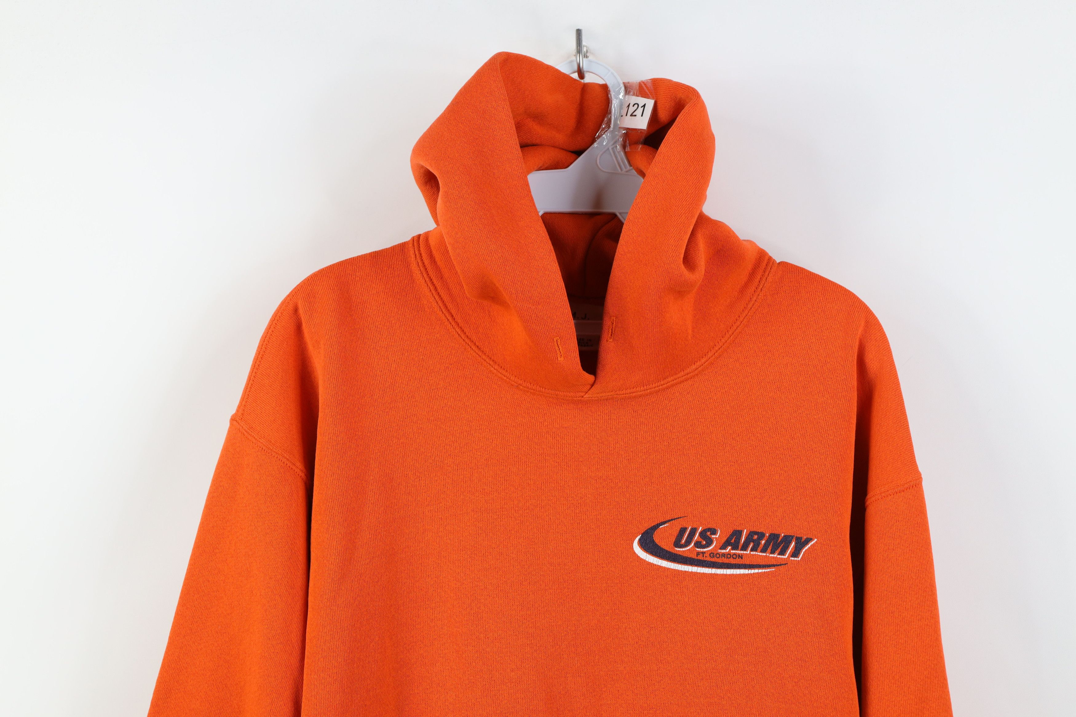 Vintage Vintage 90s Spell Out US Army Ft Gordon Hoodie Sweatshirt Size US M / EU 48-50 / 2 - 2 Thumbnail