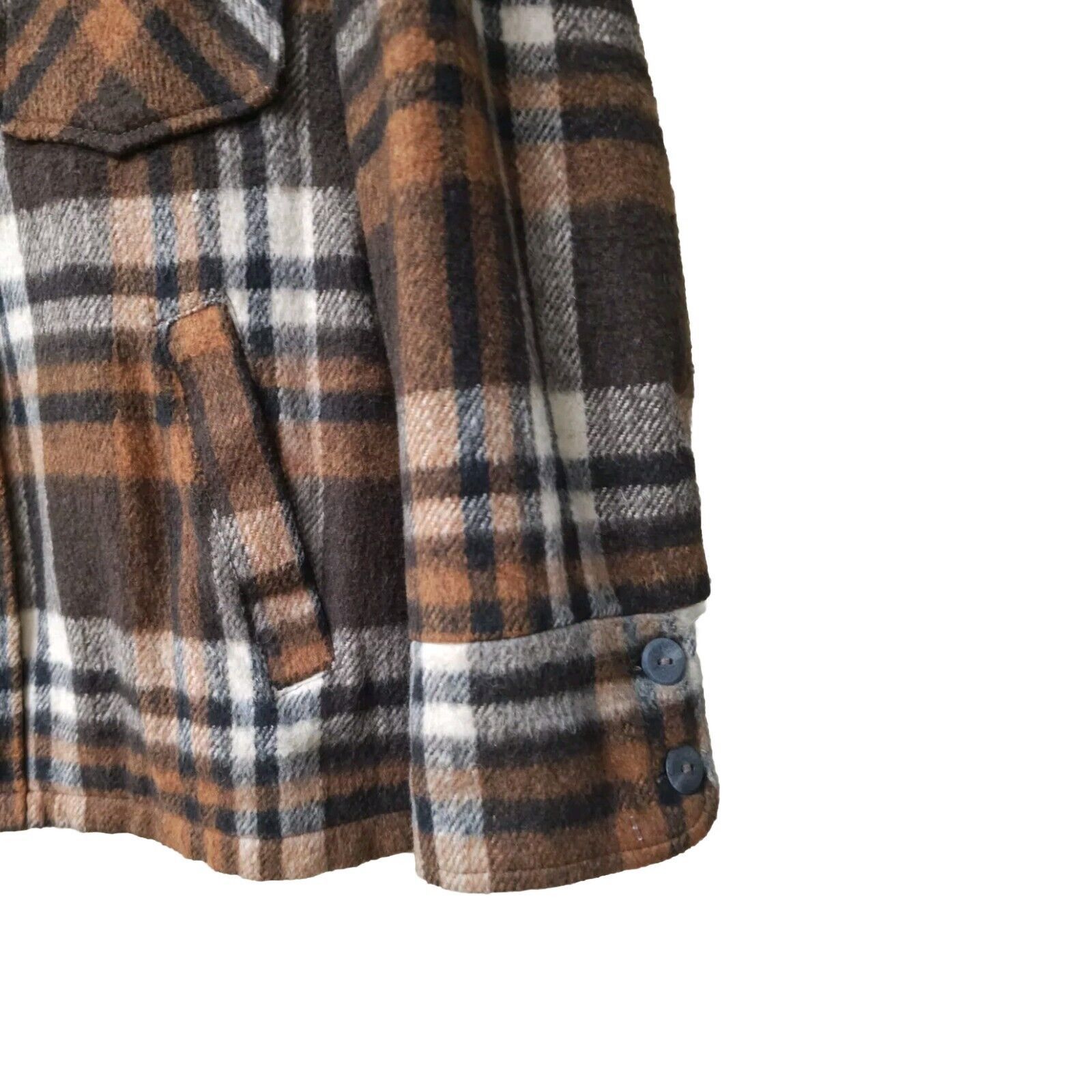 Sears VINTAGE 1970'S SEARS STORE OUTERWEAR WOOL PLAID CHORE JACKET Size US M / EU 48-50 / 2 - 3 Thumbnail