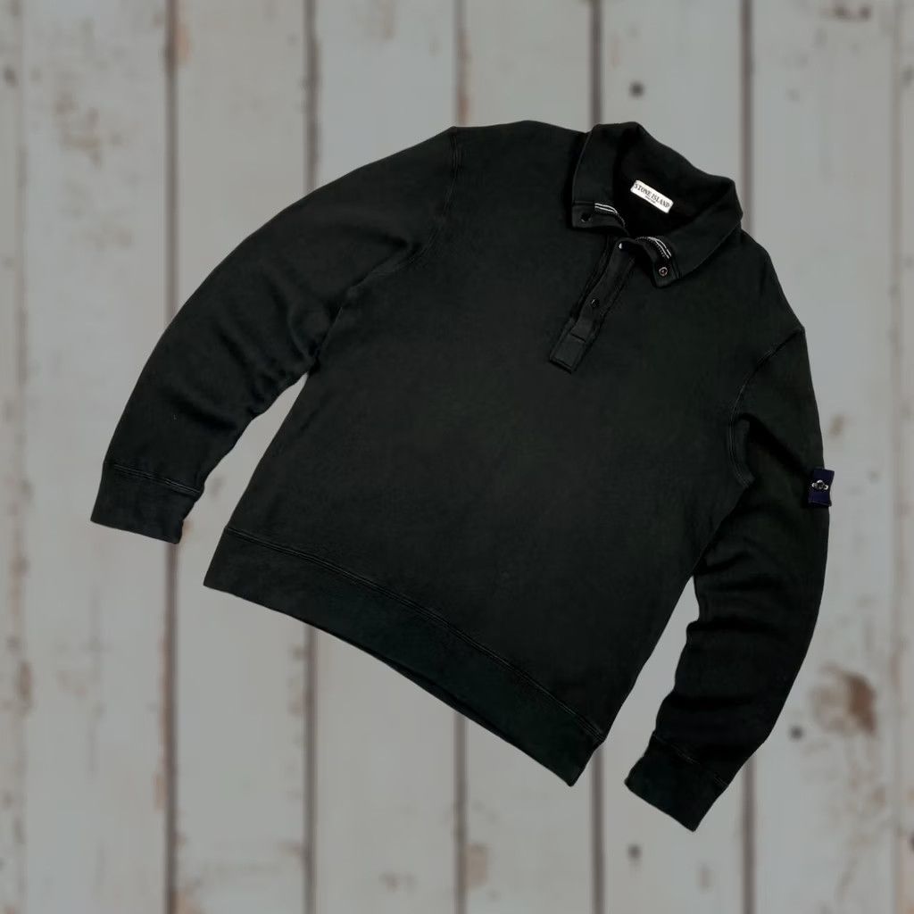 Stone Island VINTAGE Stone Island Sweatshirt Men Size XL Black 1/4 Zip Half Button 2007 Size US XL / EU 56 / 4 - 1 Thumbnail