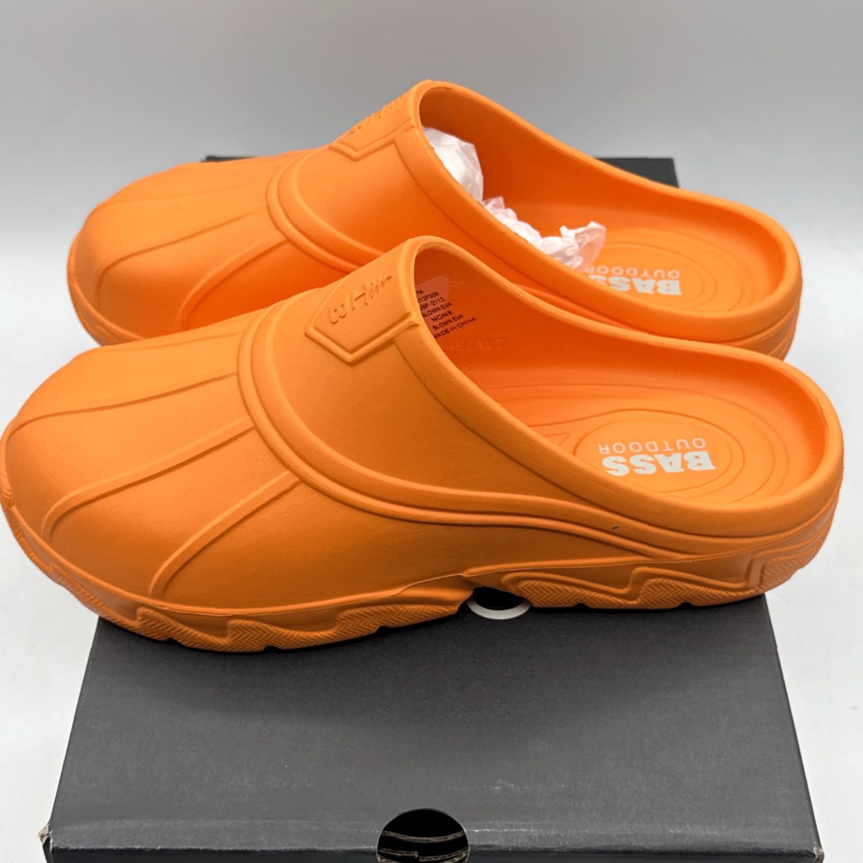 Vintage BASS OUTDOOR Men's Slide Sandal - Size M6 W7 - Flame Orange - Lightweight, Water Resistant, Casual Size ONE SIZE - 5 Thumbnail