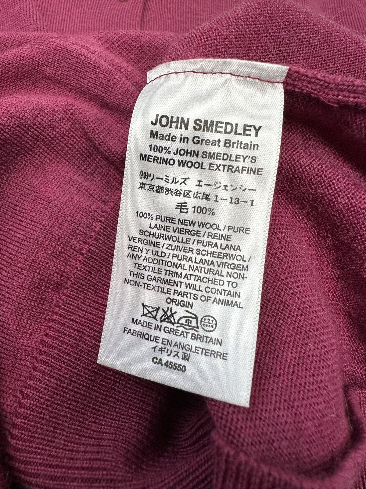 John Smedley JOHN SMEDLEY 100% Merino Wool Fuchsia Cardigan Sweater Size S / US 4 / IT 40 - 12 Thumbnail