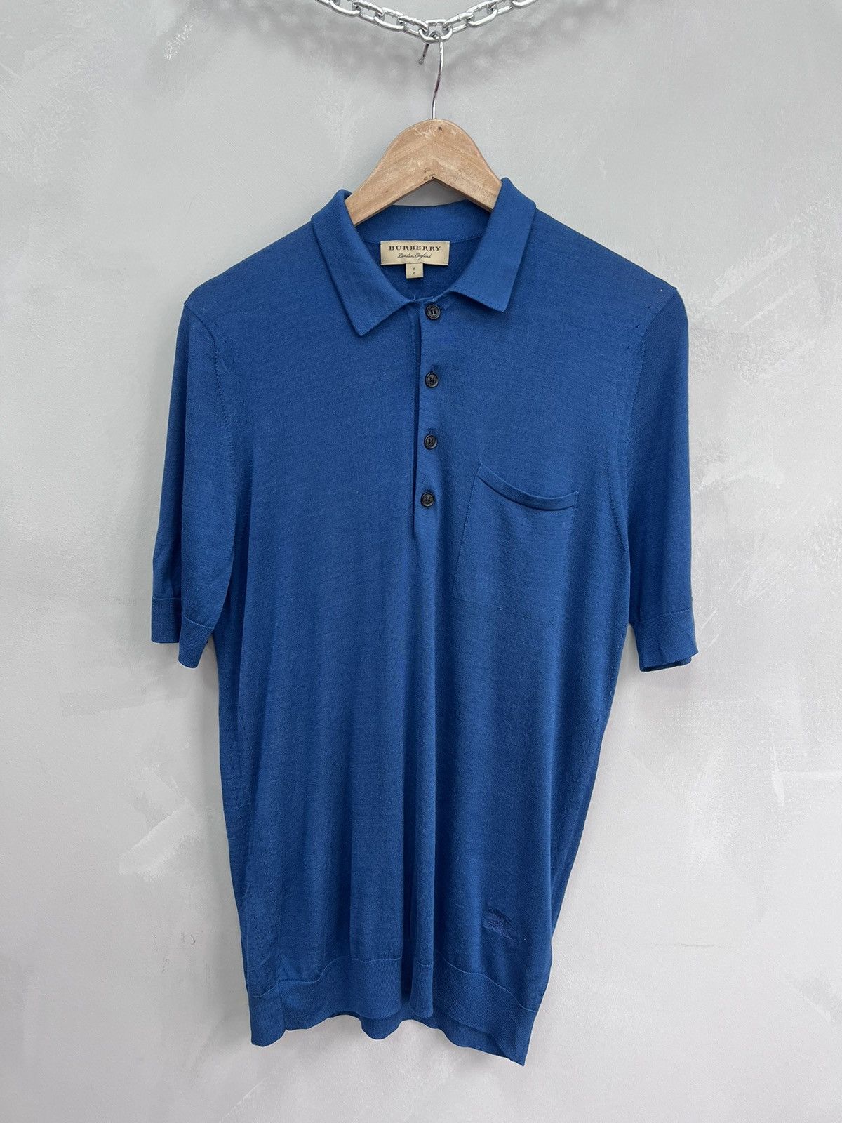 Burberry × Designer × Vintage Burberry Silk Polo T-Shirt & Nova Check Old money Size US M / EU 48-50 / 2 - 1 Thumbnail