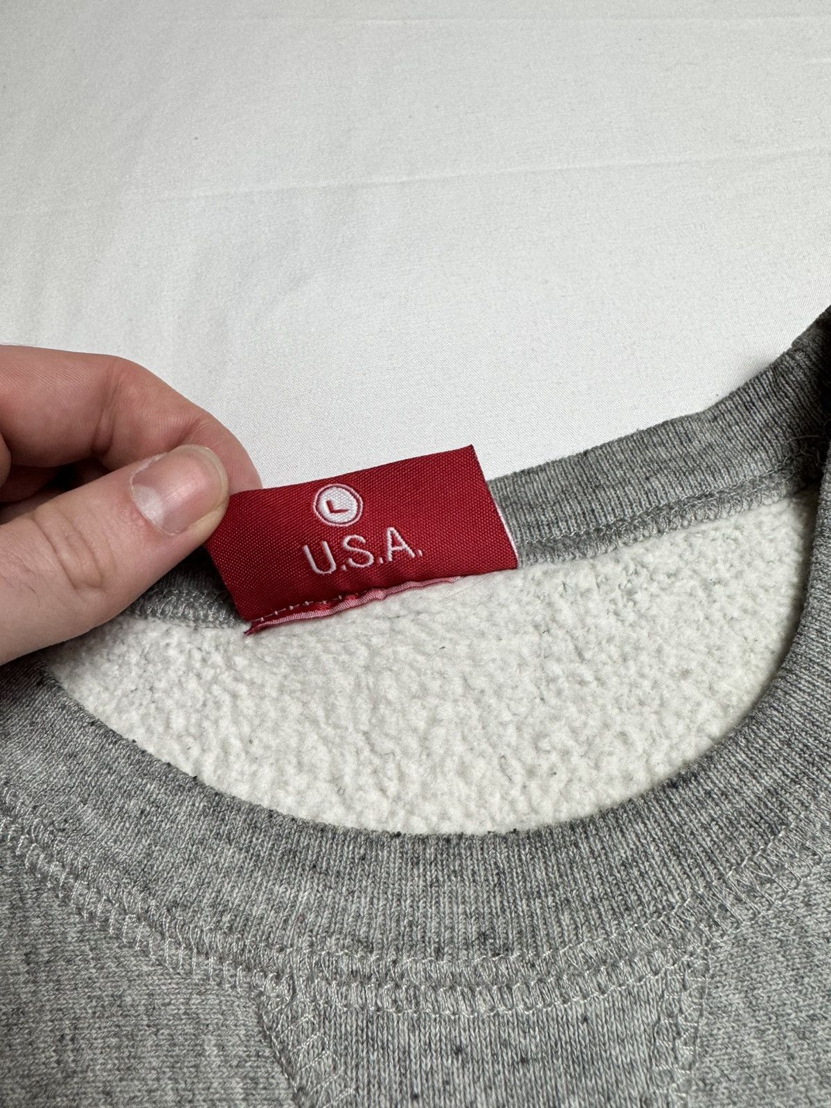 Supreme Supreme Navy on Grey Box Logo Crewneck 1997 Size US L / EU 52-54 / 3 - 5 Thumbnail