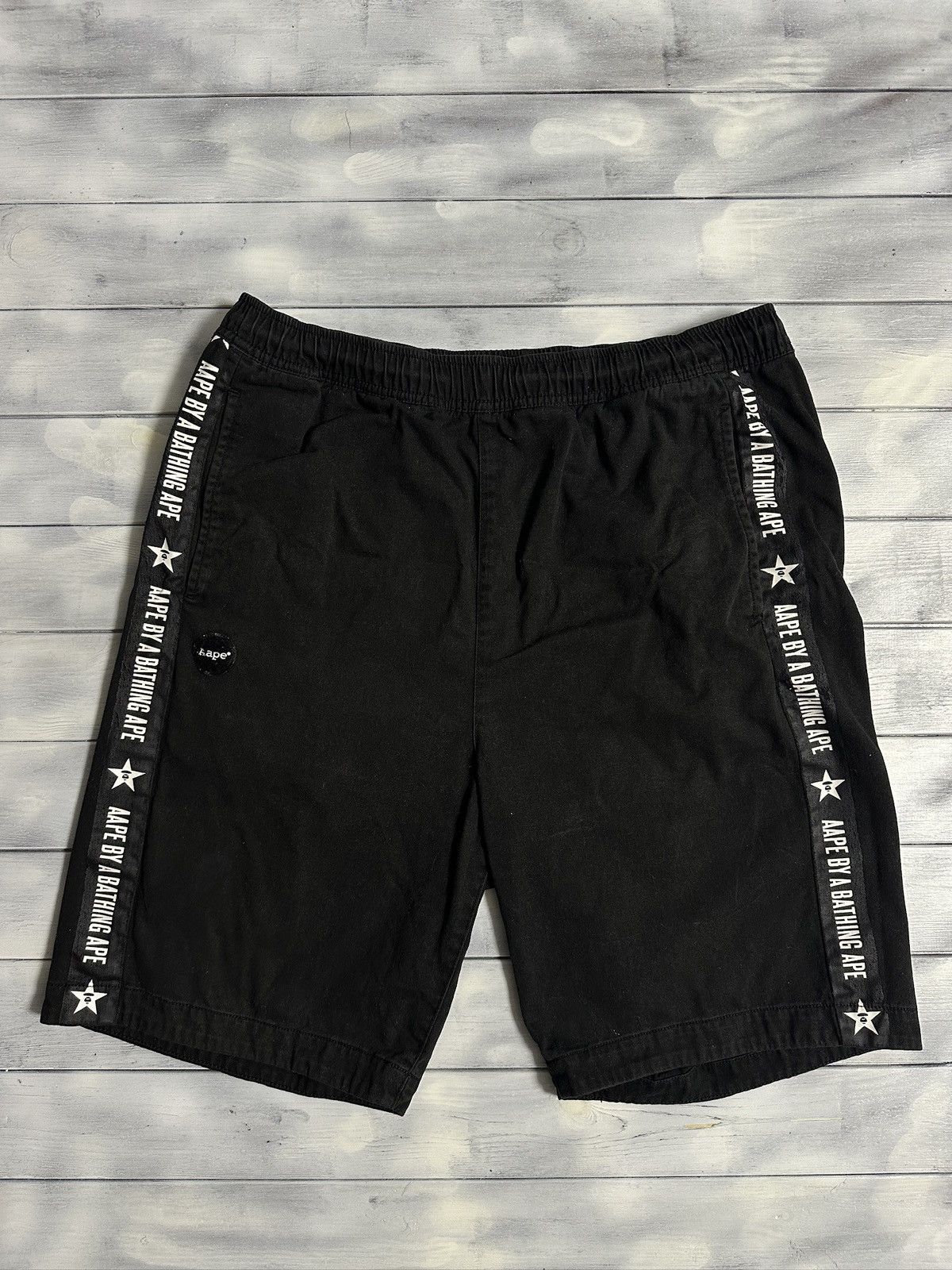 Rare Shorts Aape by’A Bathing Ape Size L color Black