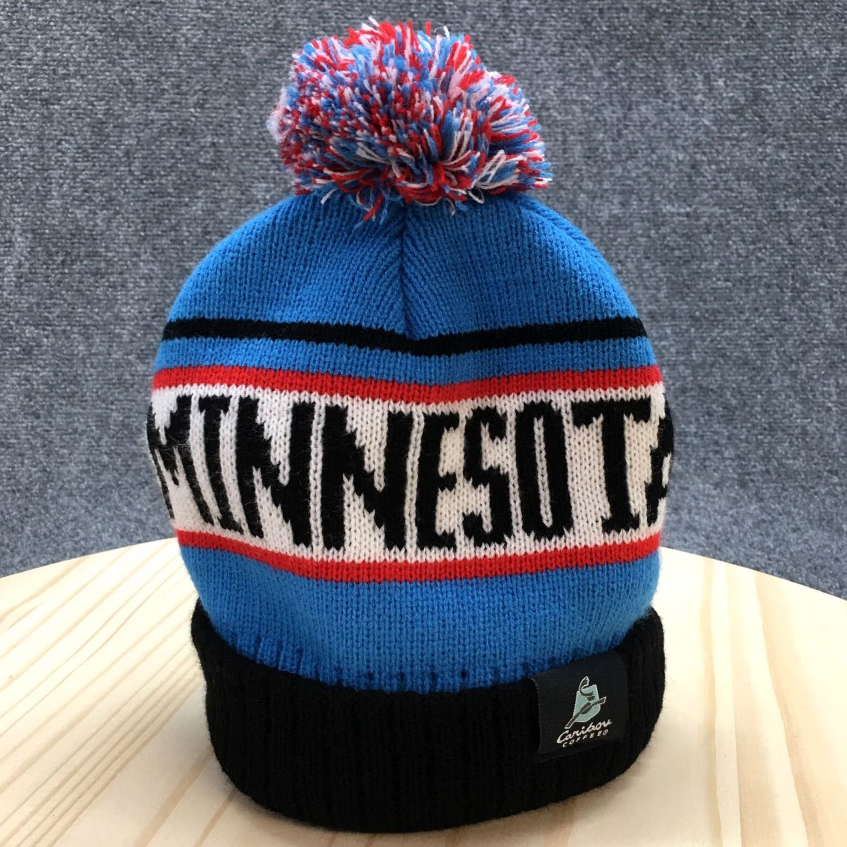 Twins Minnesota Twins Pompom Beanie Hat Mens Blue Red OS Cuff Knitted Caribou Coffee Size ONE SIZE - 2 Thumbnail