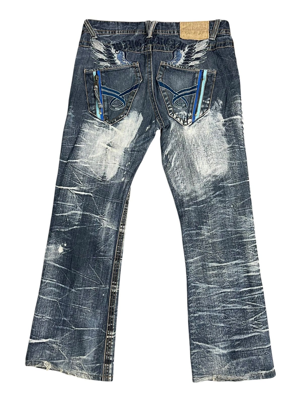 Japanese Brand Sky Bomber Jeans Streetwear Size US 35 - 3 Thumbnail