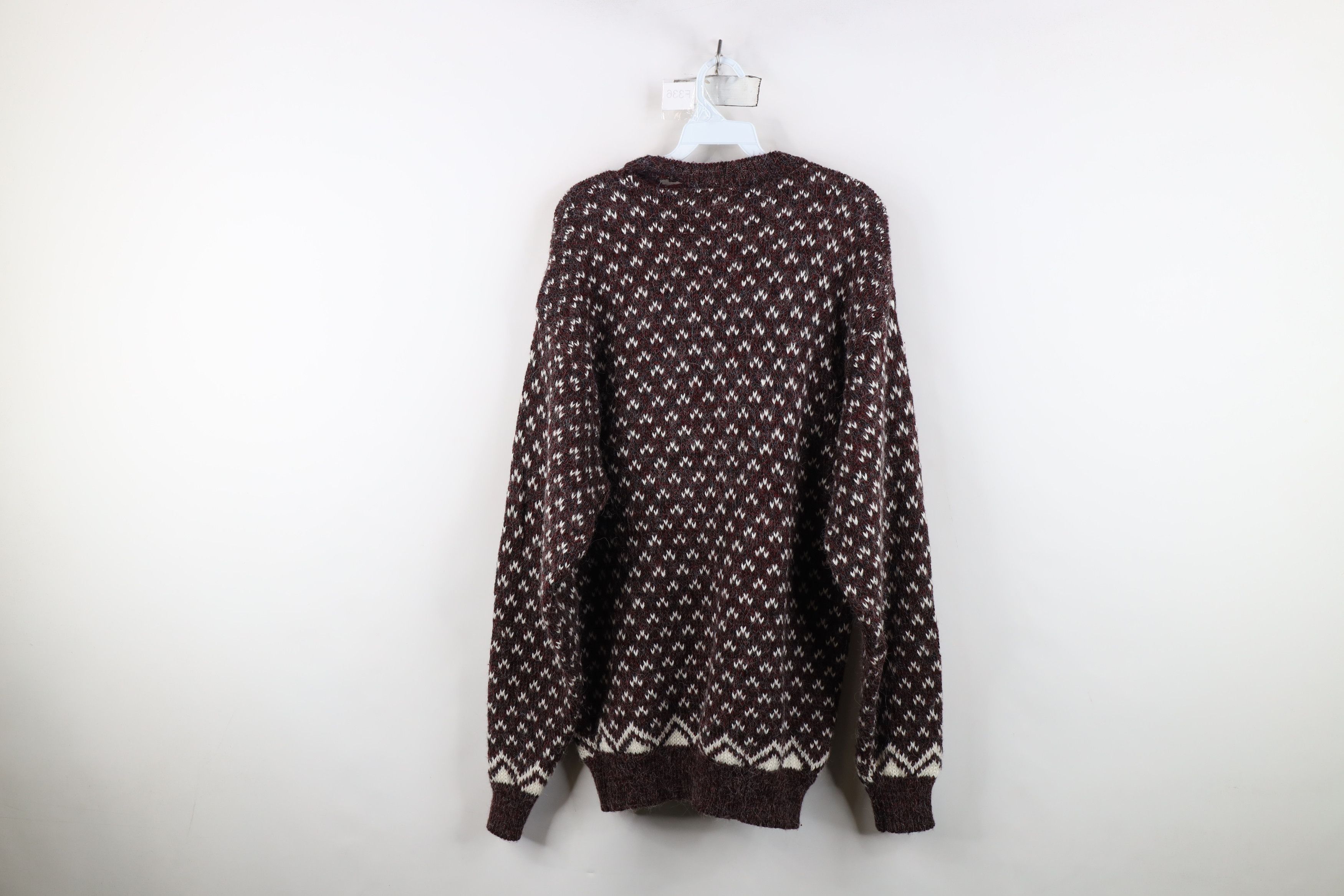 Vintage Vintage 90s Streetwear Fuzzy Shag Knit Crewneck Sweater Size US L / EU 52-54 / 3 - 7 Thumbnail