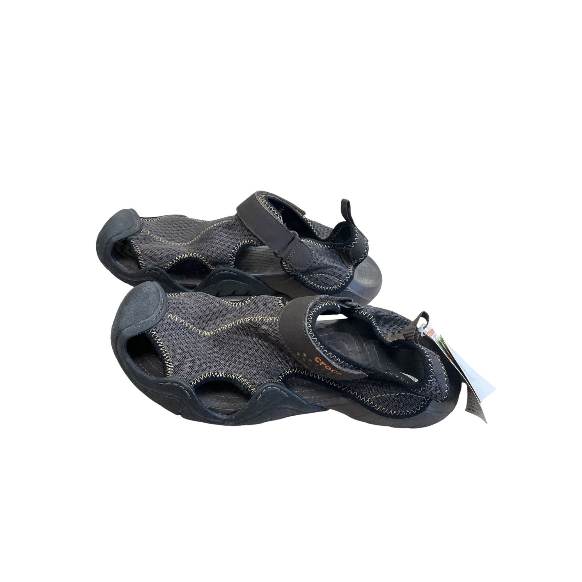 Crocs Crocs Mens Brown Swiftwater Sandals Shoes Size 12 SKU 8534 Size US 12 / EU 45 - 3 Thumbnail