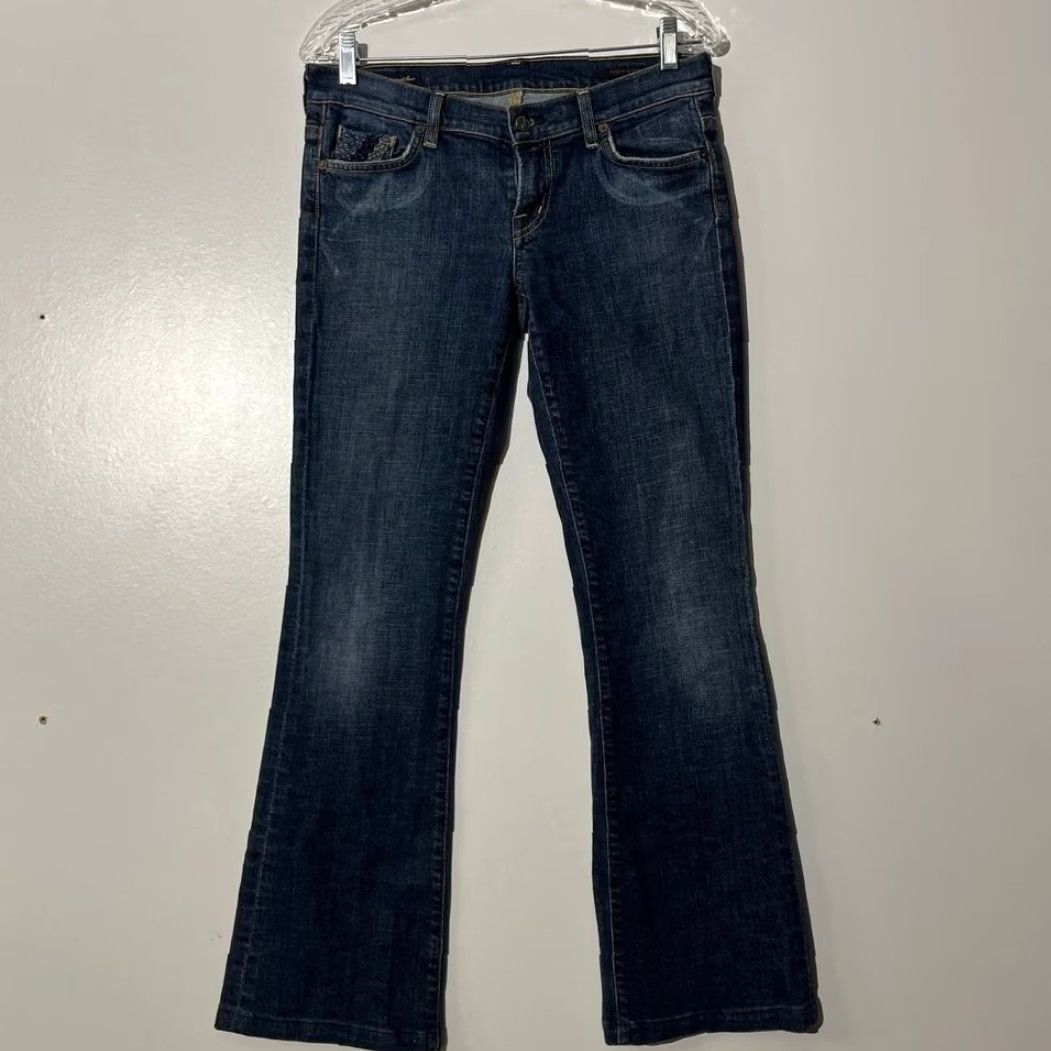 Citizens Of Humanity Citizens of Humanity Big Sur #092 Low Waist Flare Stretch Jeans Blue 30 Women Jeans Size 30" / US 8 / IT 44 - 2 Thumbnail
