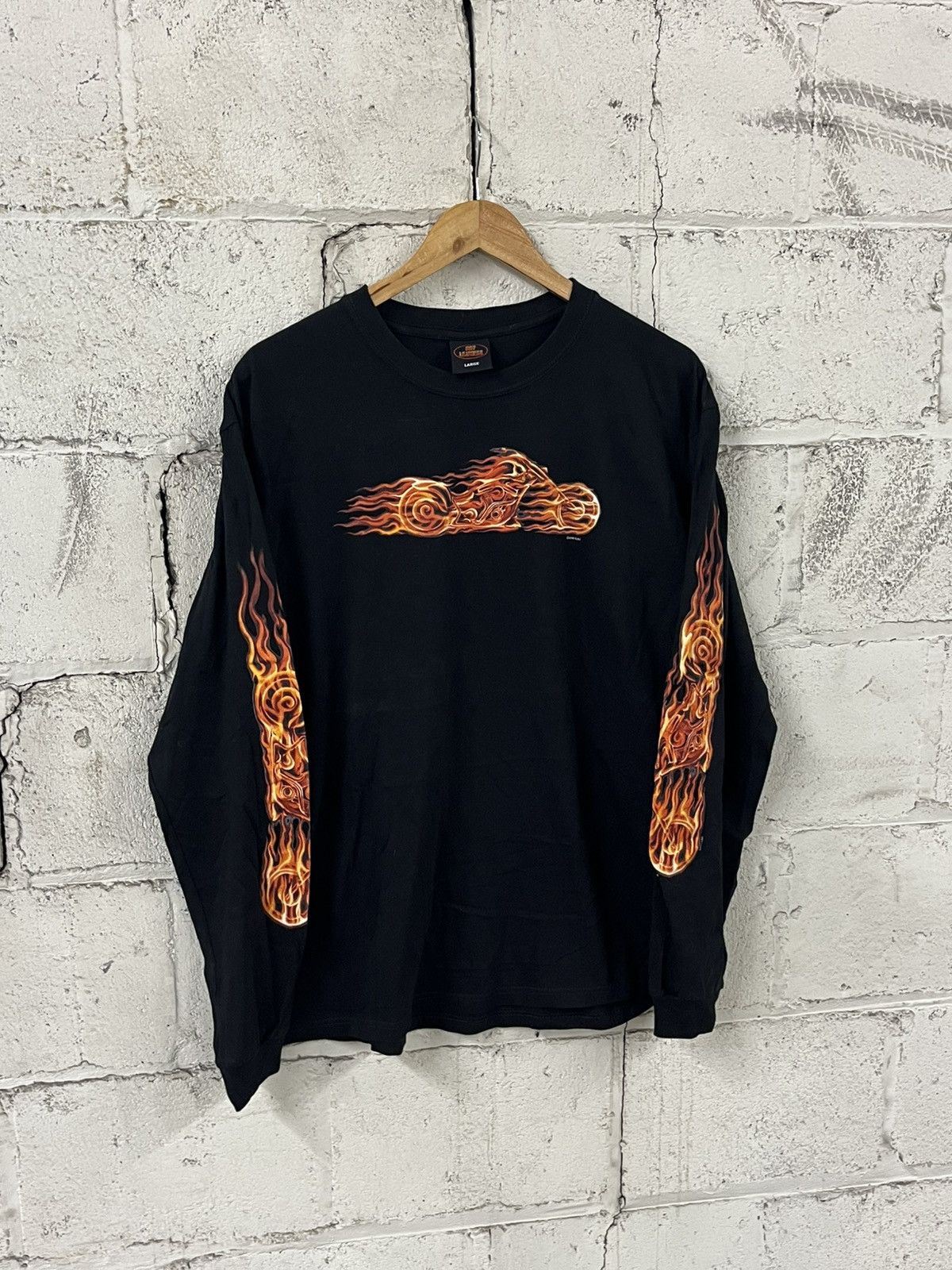Harley Davidson Y2k harley davidson style flame longsleeve skater grunge Size US L / EU 52-54 / 3 - 1 Thumbnail