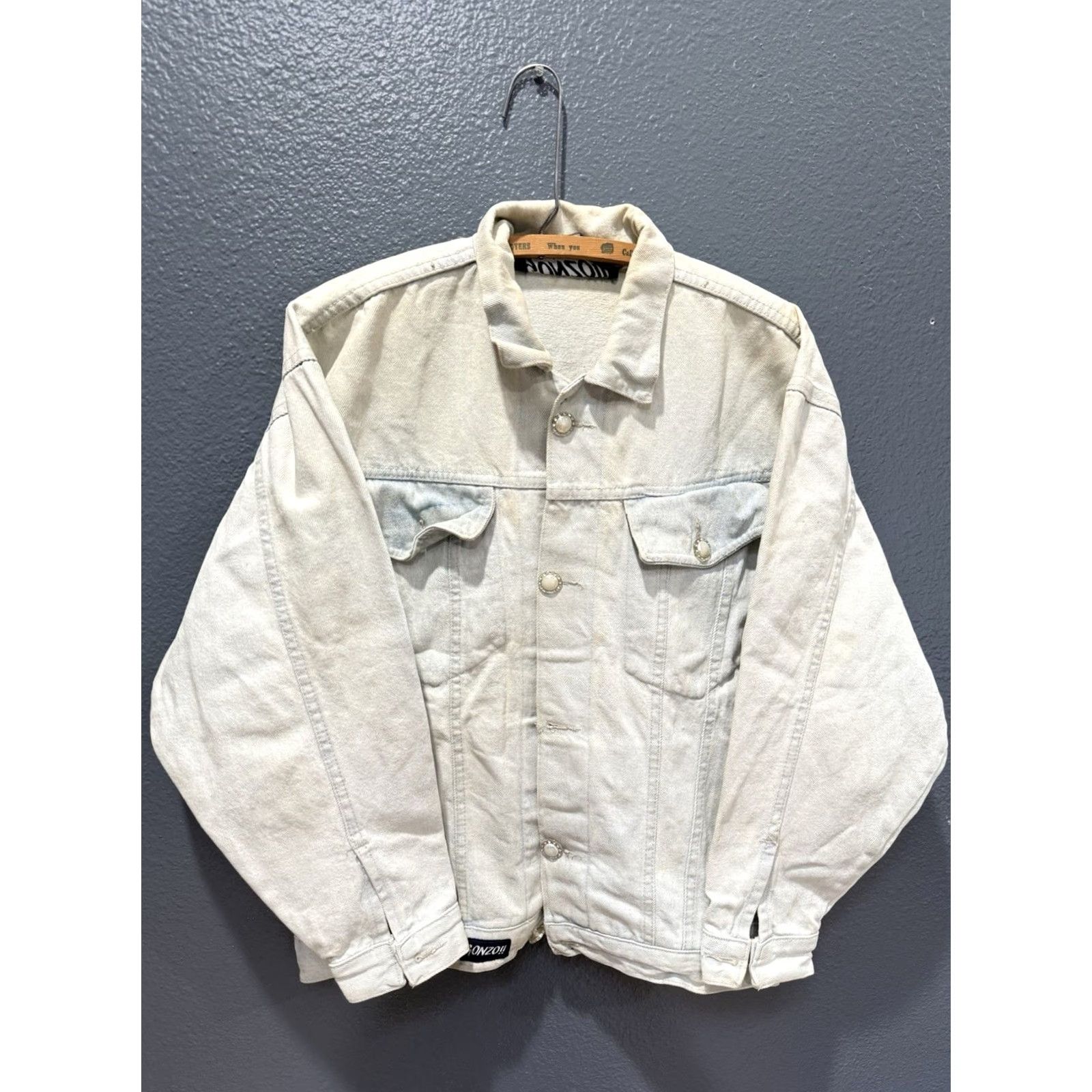 Denime VINTAGE Gonzo York City Skyline Airbrush Denim Jacket, 80s, Women XL, Blue, Denim, Jacket, 80s, Womens, York City Skyline, Basic Jacket, Vintage 80s Size 40" / US 18 - 5 Thumbnail
