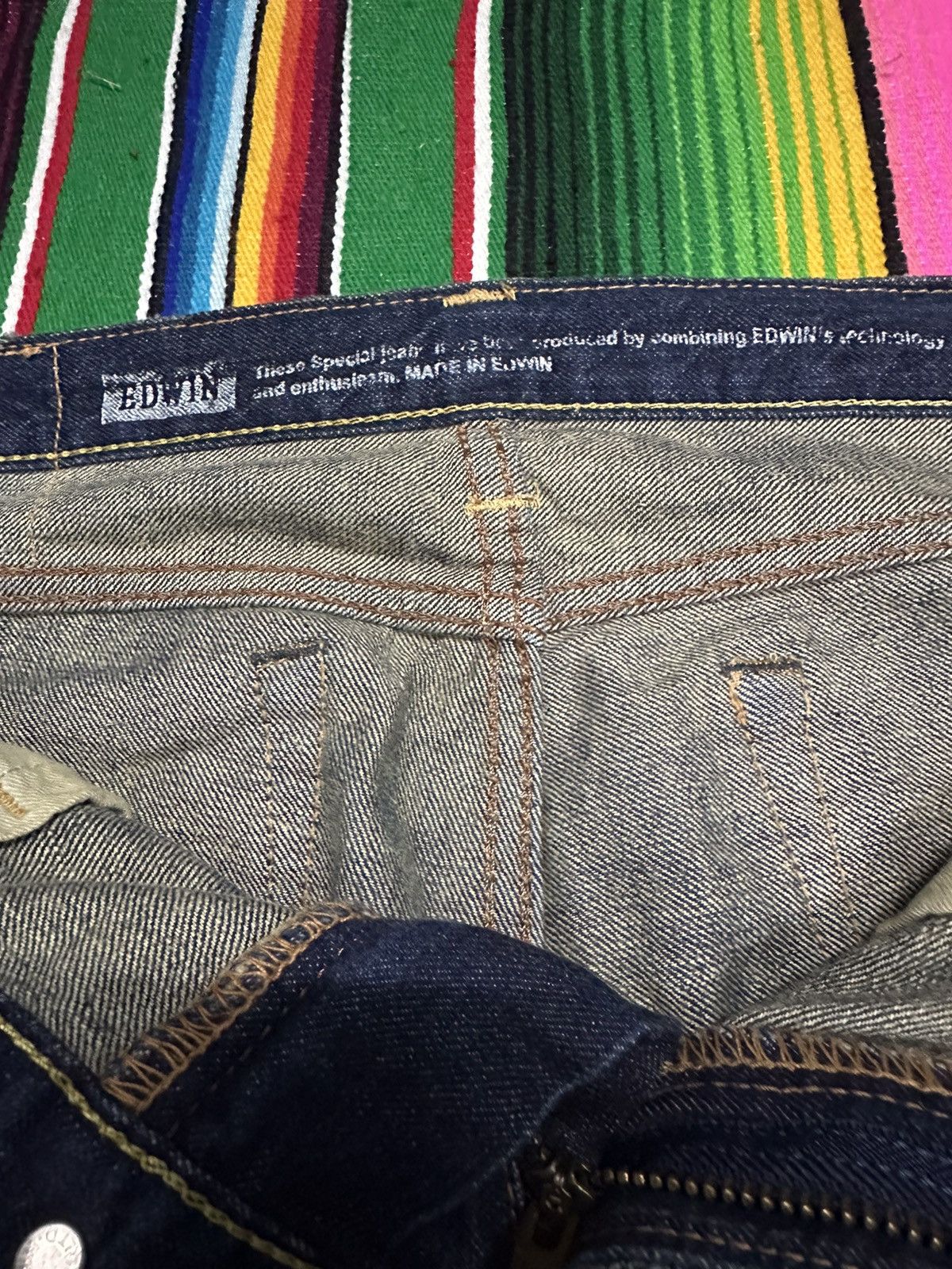 If Six Was Nine 💥Edwin💥Japanese Brand Crazy Design Edwin Lot 503💥 Size US 34 / EU 50 - 11 Thumbnail