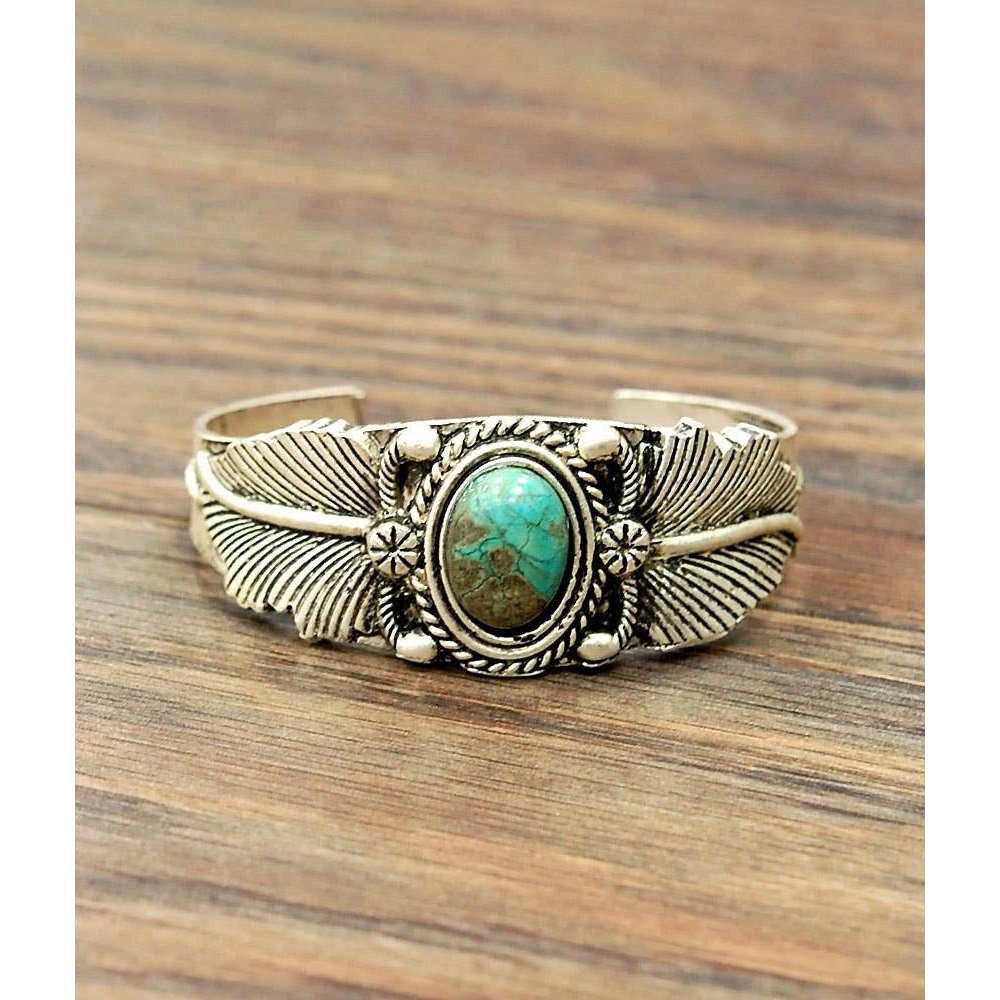 Other Turquoise Cuff Bracelet - Authentic Navajo Style, Boho Nativ Size ONE SIZE - 4 Thumbnail