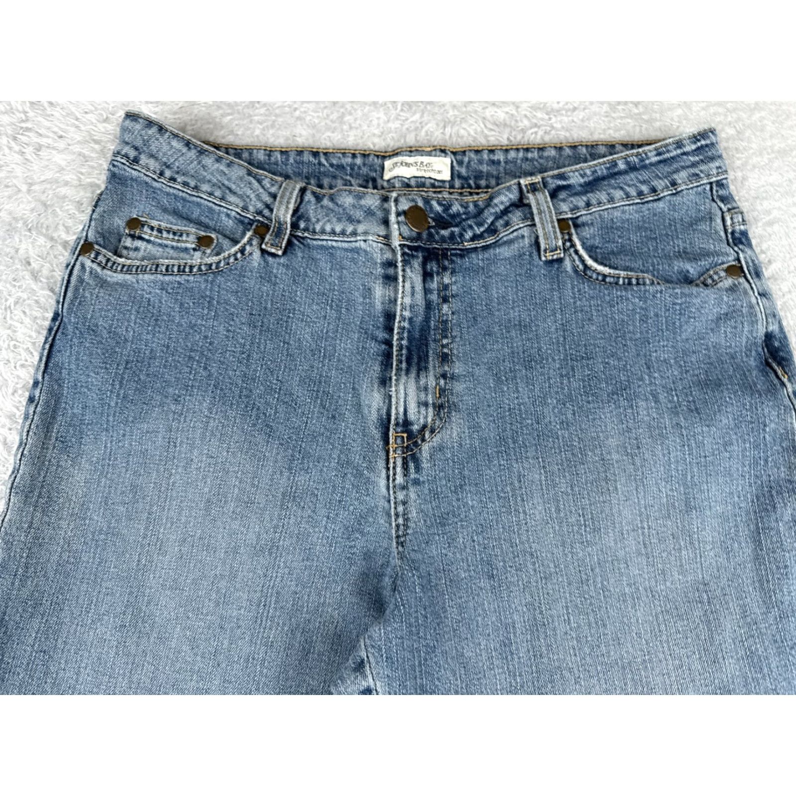 Vintage VINTAGE St. Johns Bay Women's Jeans Bootcut 12 Blue Denim Cotton Blend Medium Wash 30x30 Size 34" / US 12 / IT 48 - 4 Thumbnail