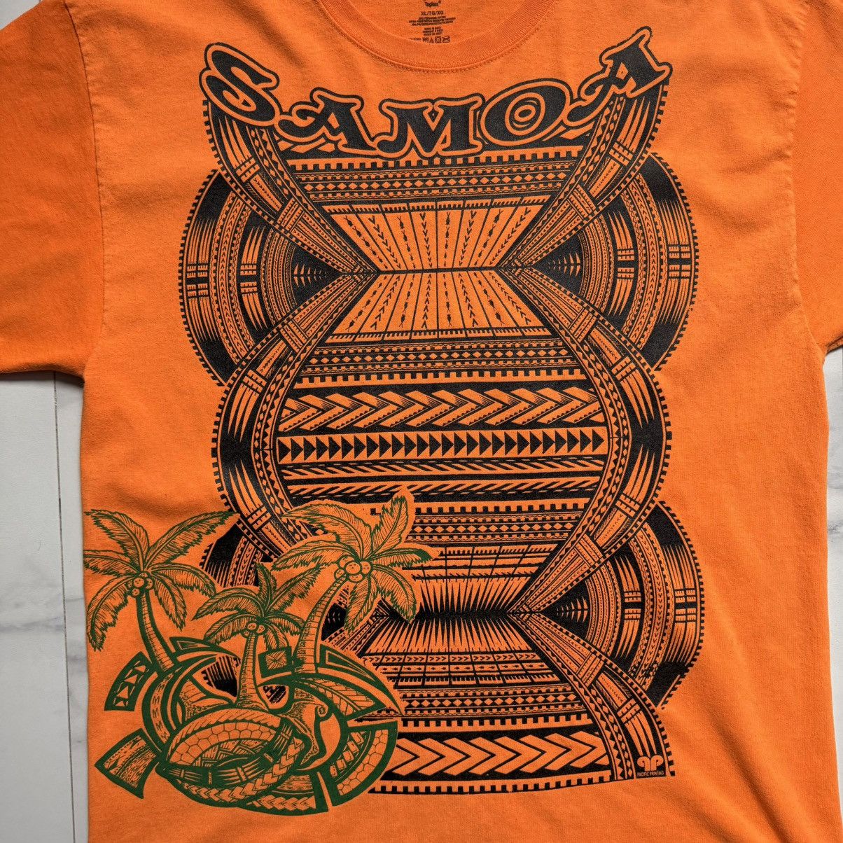 Pacific and Co. Samoa Tribal T Shirt Big Print Size US XL / EU 56 / 4 - 4 Thumbnail