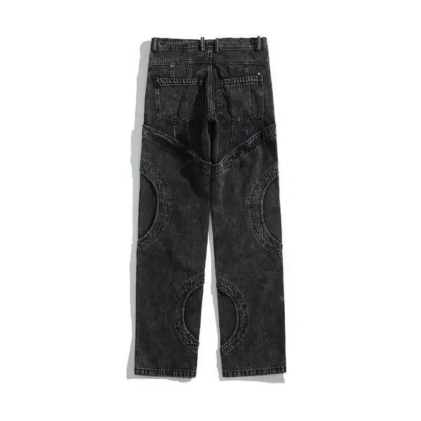 VIBE Washed Distressed Jeans Trousers Opium style Size US 33 - 8 Thumbnail