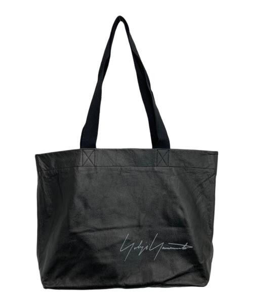 YOHJI YAMAMOTO Novelty Logo Leather Tote Bag