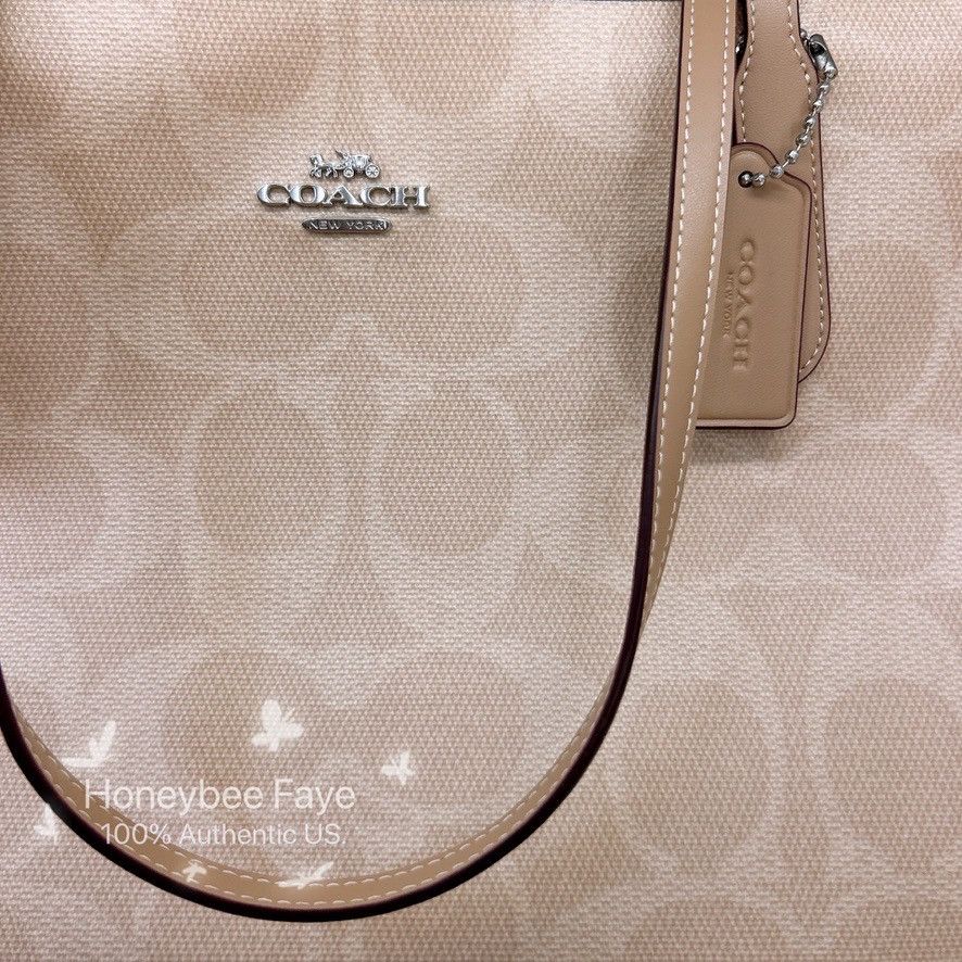 Coach Large City Tote Bag In Maxi Signature Canvas CCD66 Size ONE SIZE - 4 Thumbnail