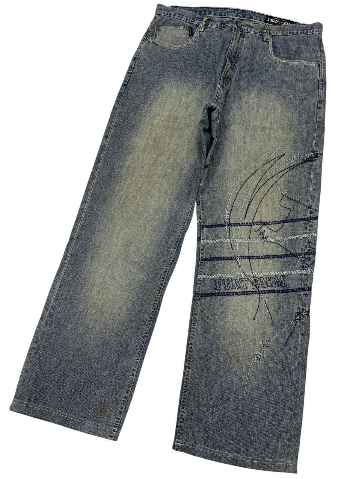 Kapital Baggy Jeans Phat Farm Embroidery Rare Design Jeans Size US 38 / EU 54 - 5 Thumbnail