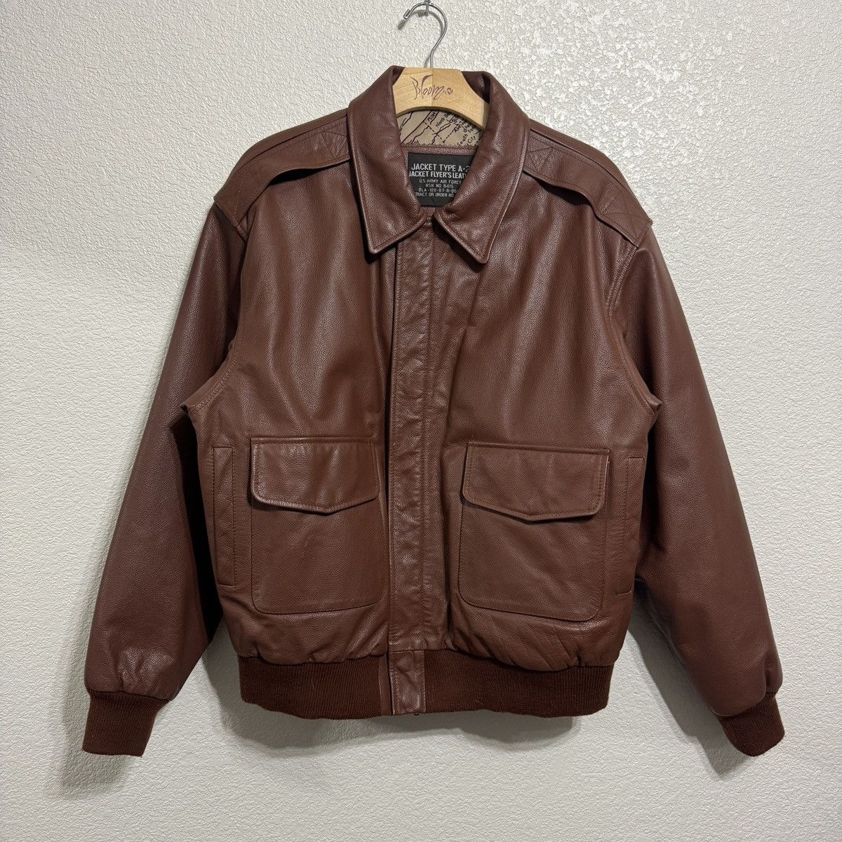 Other Red / Chocolate Brown TYPE A-2 Jacket Flyer’s Leather Boxy Size US M / EU 48-50 / 2 - 1 Thumbnail