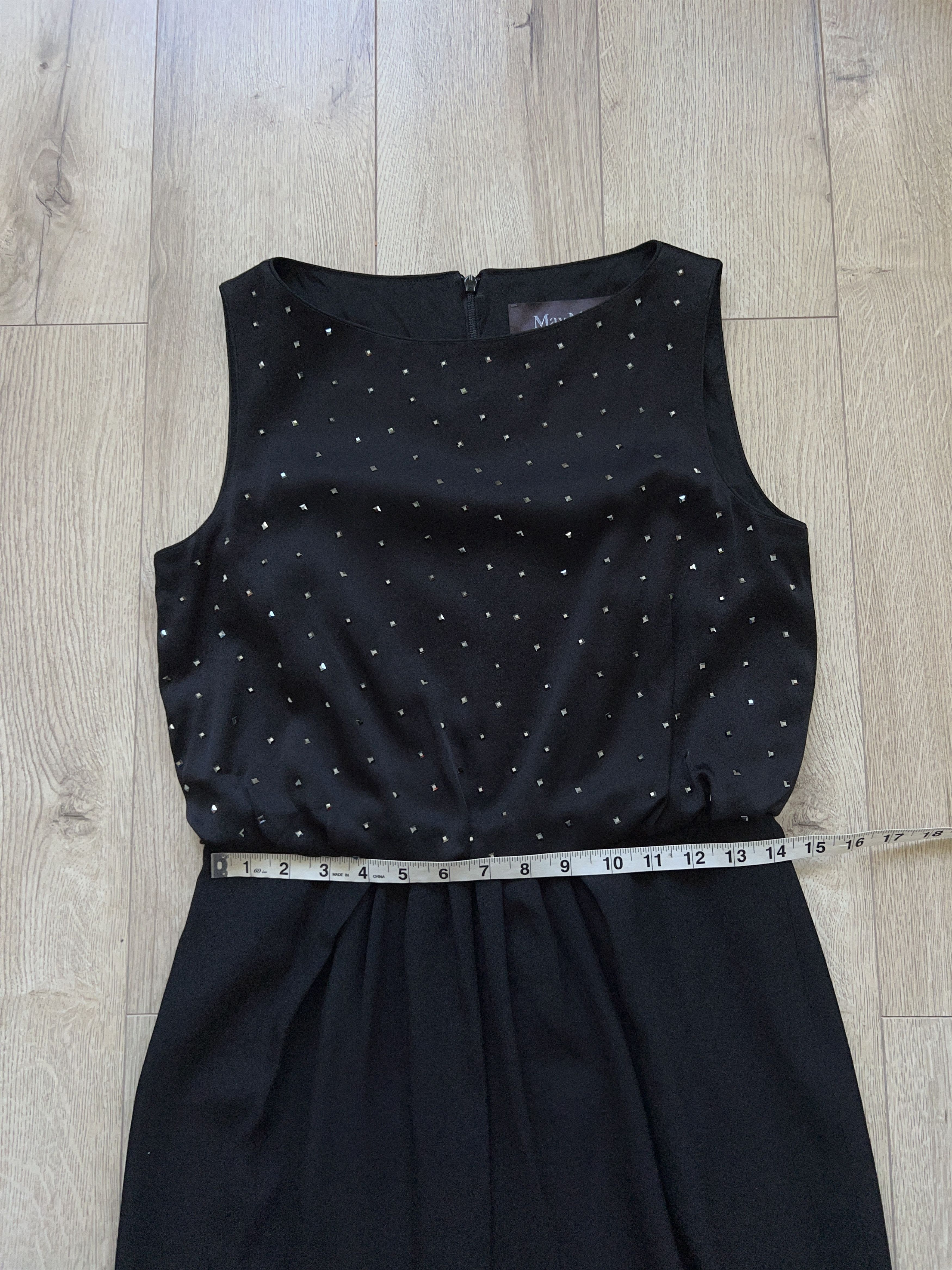 Designer × Max Mara MAX MARA New Collection Dress Black Sleeveless Knee Length Size M / US 6-8 / IT 42-44 - 9 Thumbnail