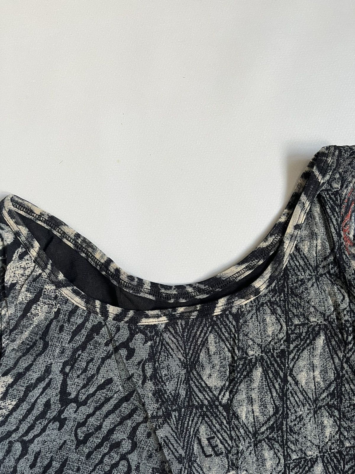 Jean Paul Gaultier Legatte Jeans Multicolor Printed Asymmetrical Longsleeve Size M / US 6-8 / IT 42-44 - 14 Thumbnail