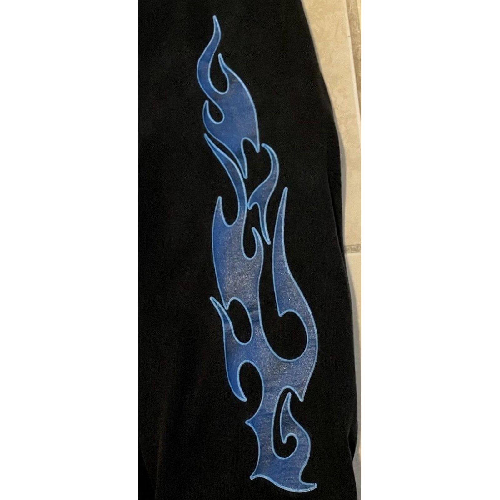 JNCO VINTAGE Phoenix Faded Flame Shirt XXL Black Mens T-Shirt Long Sleeve Crew Neck 2XL Harley Skate Punk Biker 90s 80s Jnco Retro Size US XXL / EU 58 / 5 - 5 Thumbnail