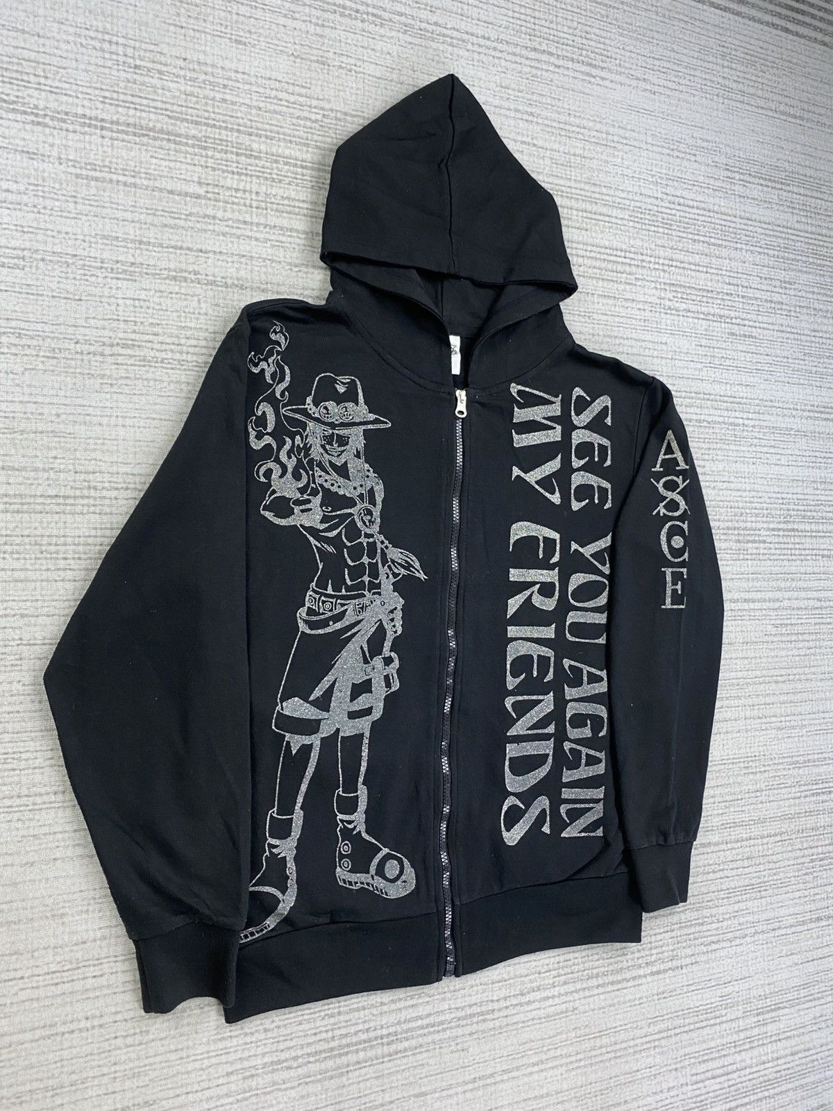 Japanese Brand × One Piece × Vintage Vintage One Piece Full Printed Zipper Hoodie Size US M / EU 48-50 / 2 - 3 Thumbnail
