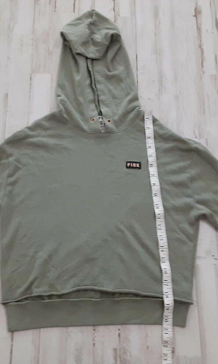 Designer Victoria Secret Pink Crop Top Sweatshirt Green Extra Small Size XS / US 0-2 / IT 36-38 - 6 Thumbnail