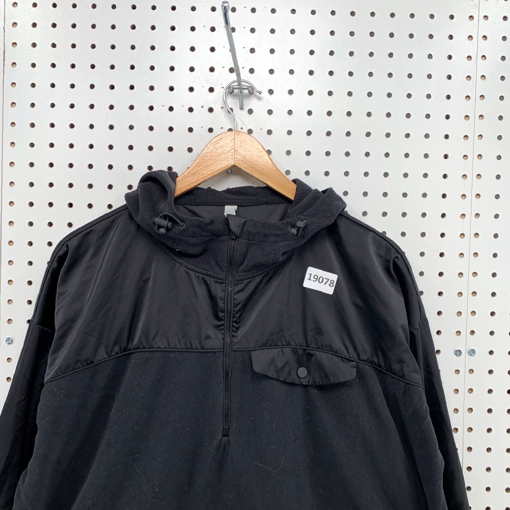 Athleta ATHLETA Microfleece Half Zip Hooded Sweatshirt Black Medium Women's Activewear Size M / US 6-8 / IT 42-44 - 6 Thumbnail