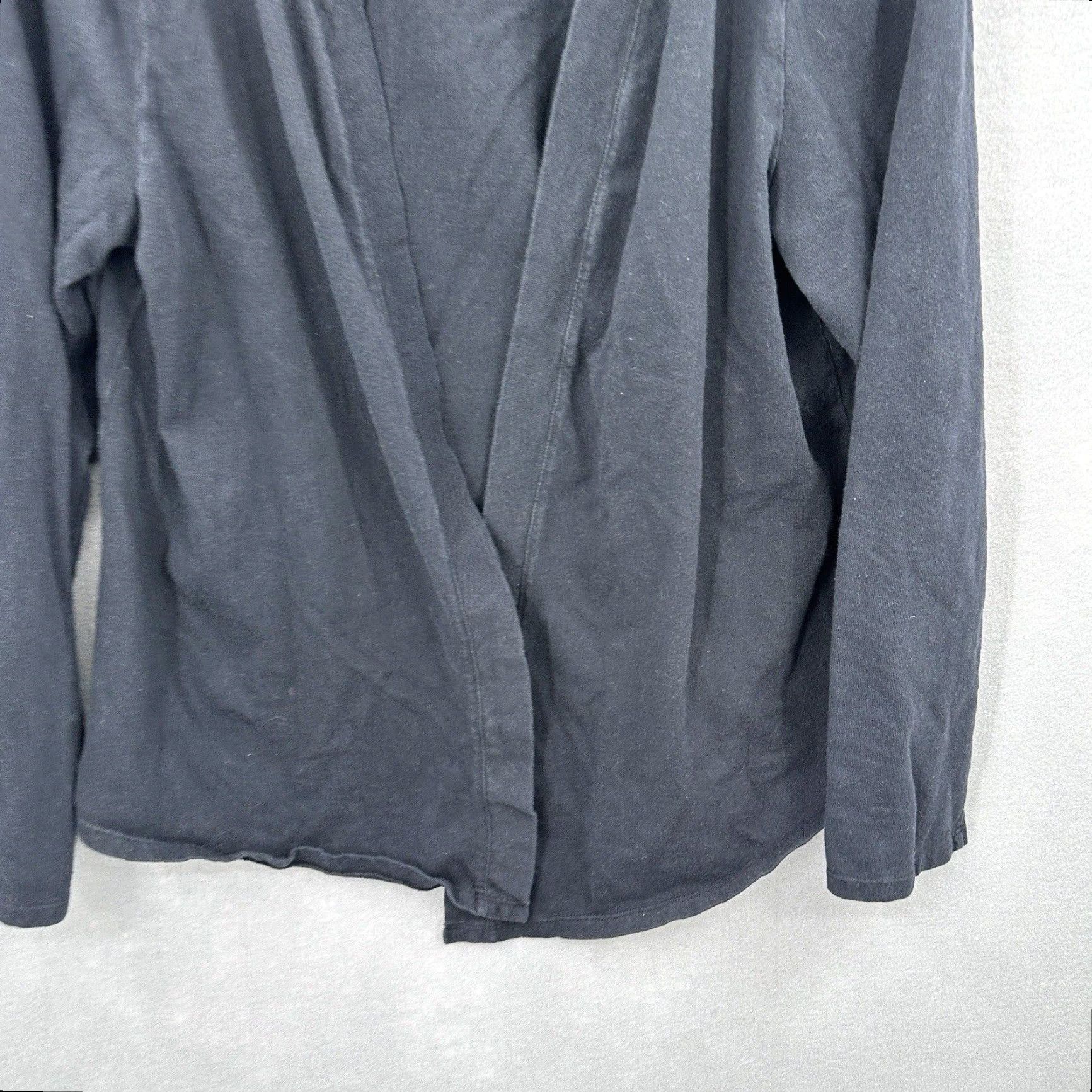 Vintage VINTAGE Fresh Produce Women's Cardigan Sweater Fall Spring Summer Winter L Black Jersey Knit Open Front Casual Travel USA Size L / US 10 / IT 46 - 5 Thumbnail