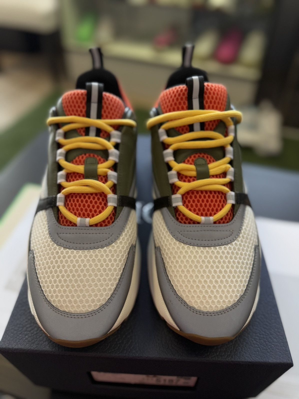 Dior Dior B22 & Peter Doig Green Orange Sneakers 13US/46EU Size US 13 / EU 46 - 8 Thumbnail