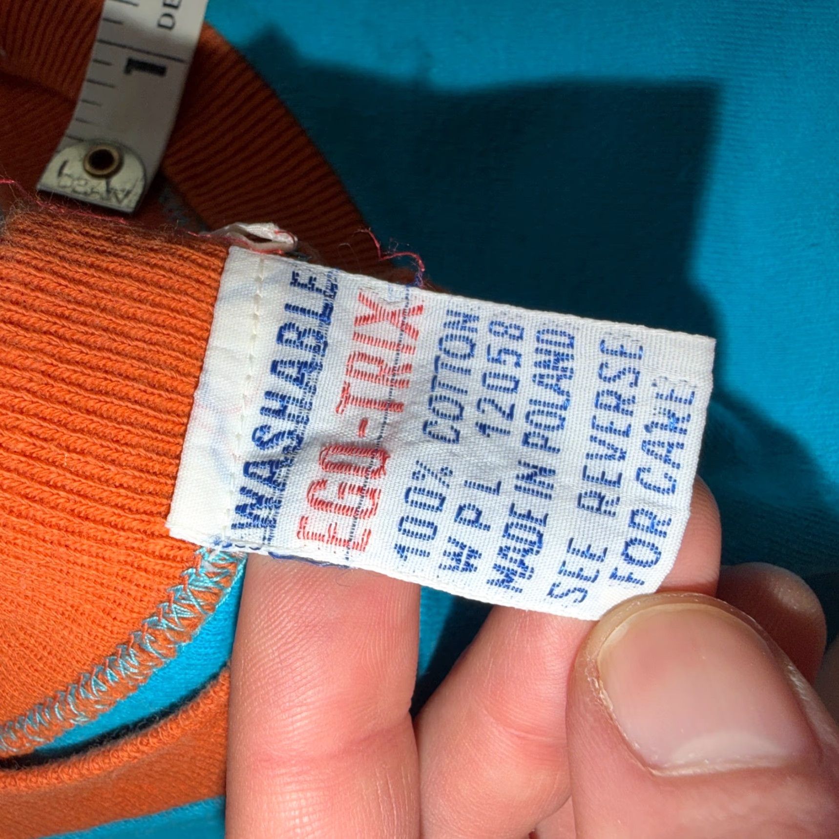 Vintage Vintage 70s Ego T-Shirt Jersey Raglan USA Blue Orange #12 Distressed Size US XS / EU 42 / 0 - 6 Thumbnail