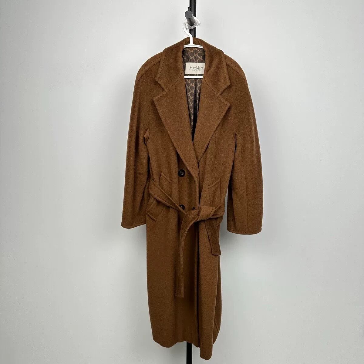 Max Mara MaxMara Brown Double-Breasted Coat Size US M / EU 48-50 / 2 - 1 Thumbnail