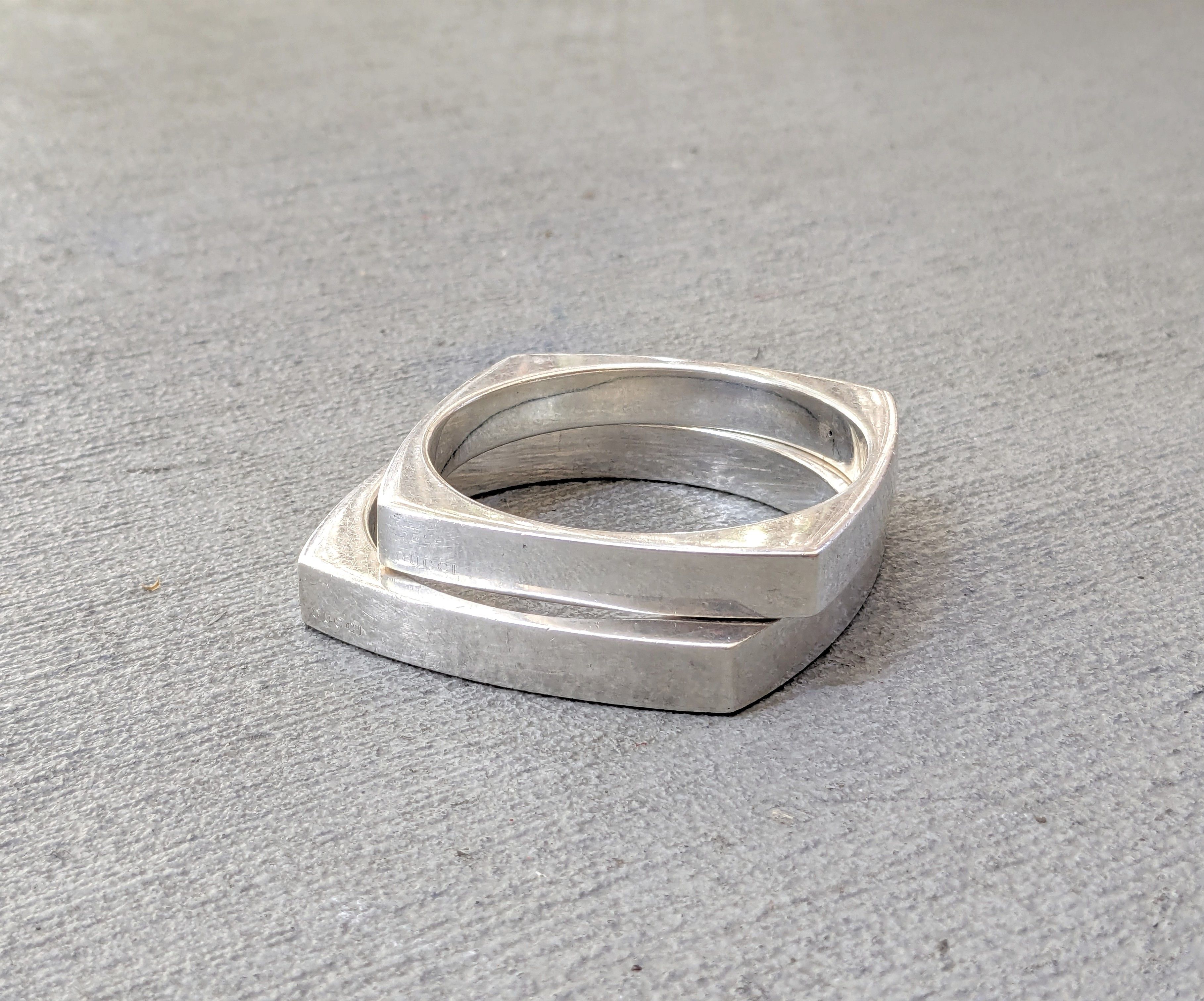 Gucci × Tom Ford × Vintage Gucci Sterling Silver Bracelet Modern Industrial 7.25 Bangle Size ONE SIZE - 1 Thumbnail