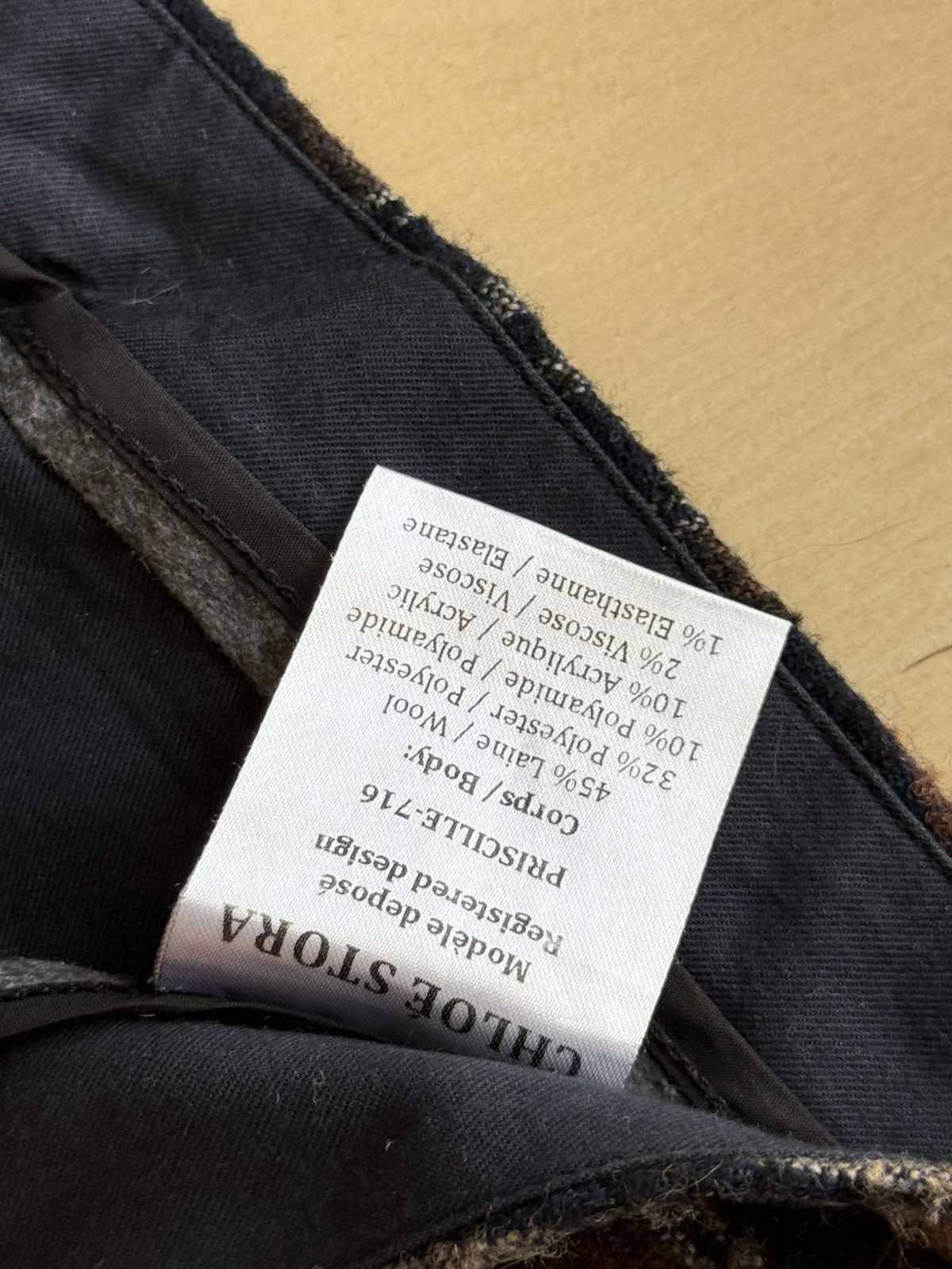 Chloe Chloe Stora Wool Check trousers Pants size 38 Size 27" / US 4 / IT 40 - 6 Thumbnail