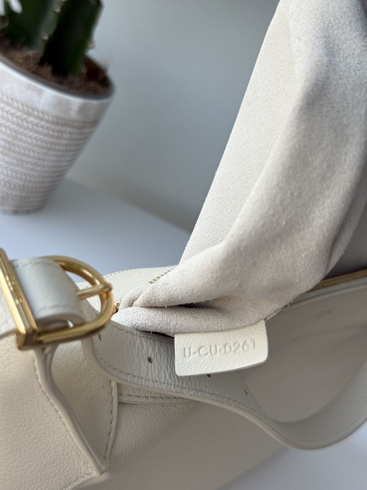 Celine Celine Small Romy Bag White Calfskin Leather Gold HW Size ONE SIZE - 16 Thumbnail