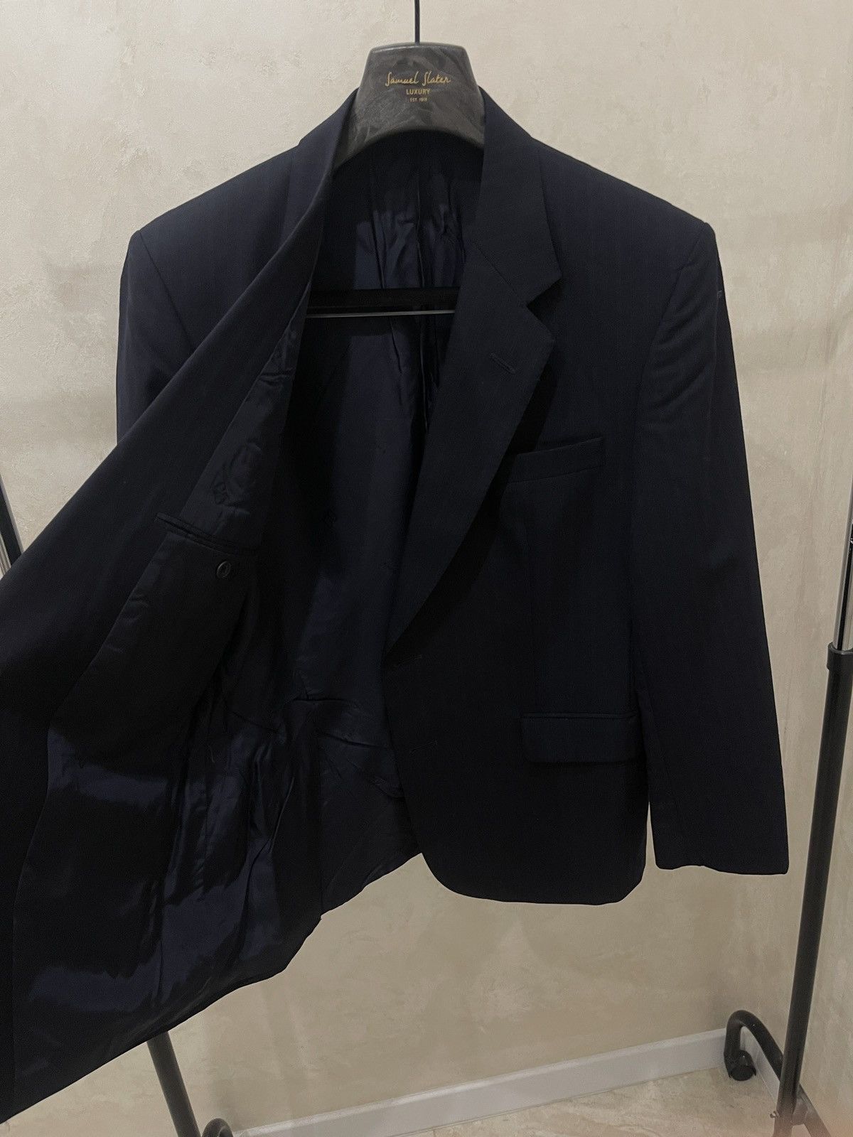 DAKS Daks wool blue blazer classic jacket sport coat men’s 90s Size 42S - 4 Thumbnail