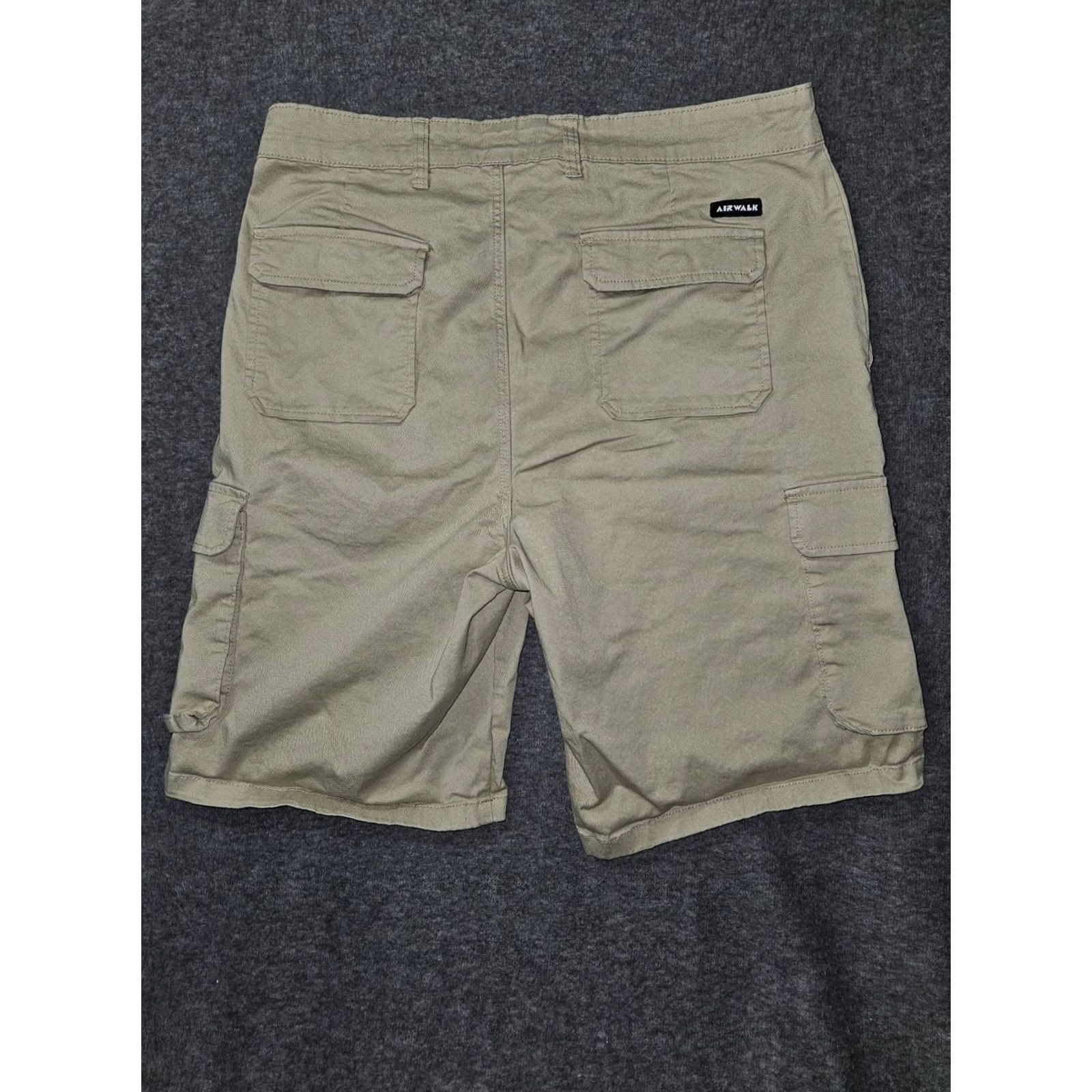 Airwalk Airwalk Cargo Shorts Mens 38 Beige Stretch Flat Front Chino Pockets Casual Size US 38 / EU 54 - 7 Thumbnail