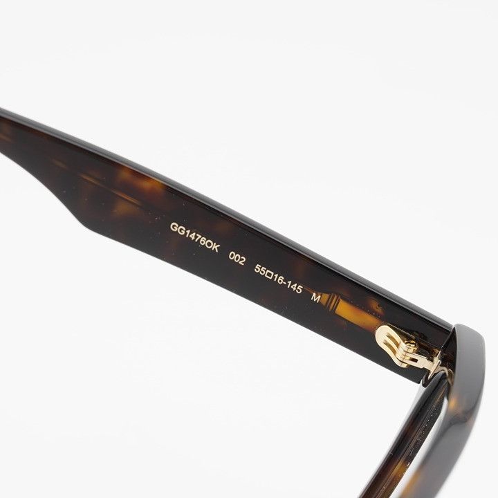 Gucci Gucci GG1476OK 002 Square Eyeglasses - Dark Havana 55mm Size ONE SIZE - 8 Thumbnail