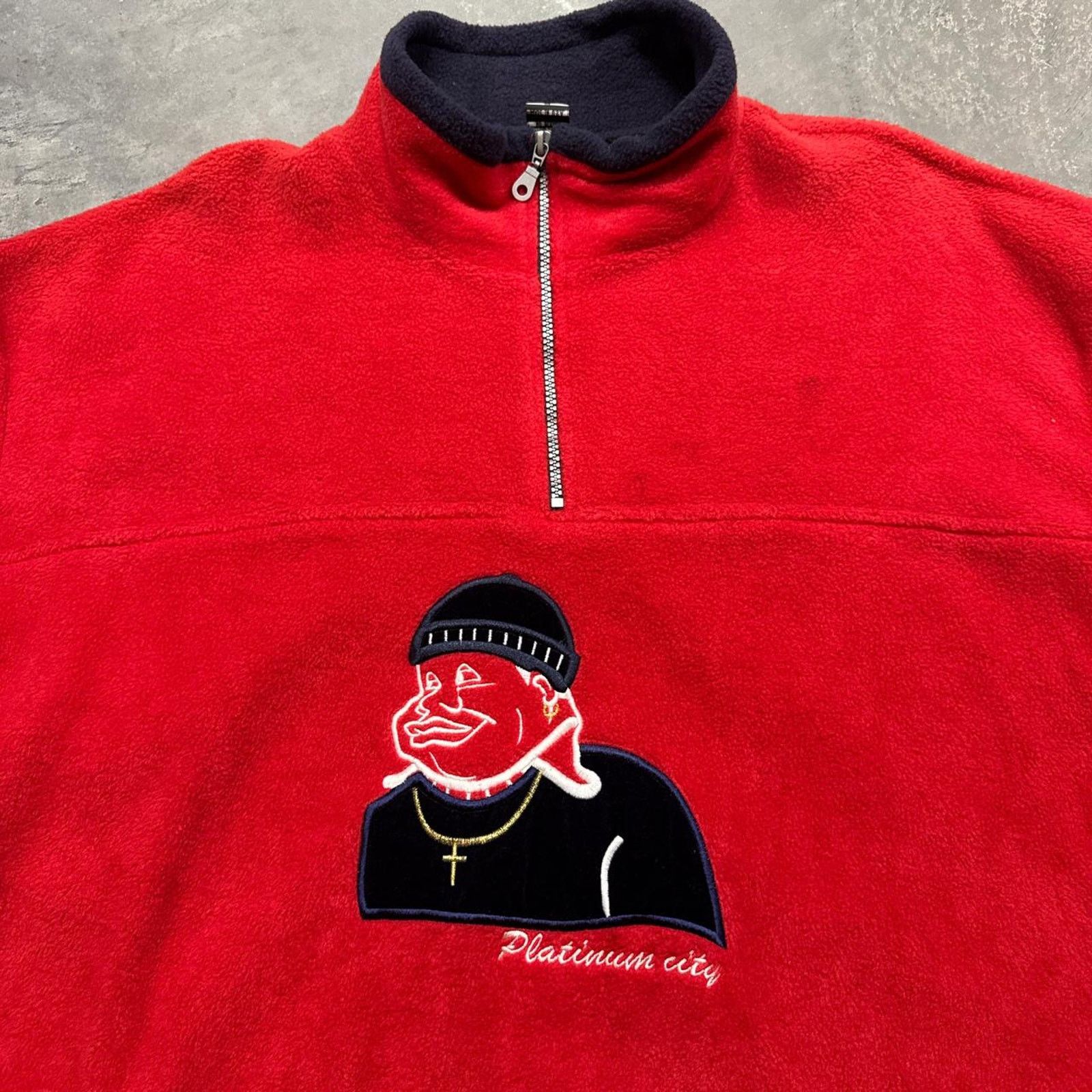 Fubu × Vintage Vintage 90s Y2K Platinum Fubu Boot Fleece Quarter Zip Jacket Size US XL / EU 56 / 4 - 2 Thumbnail