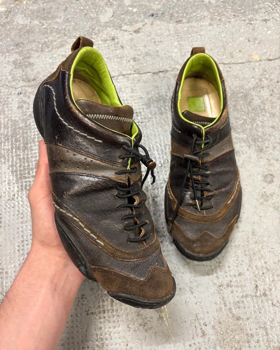 Archival Clothing x Marithe Francois Girbaud Marithé + François Girbaud Brown Samurai Eroded Leather Shoes (Size 8.5)
