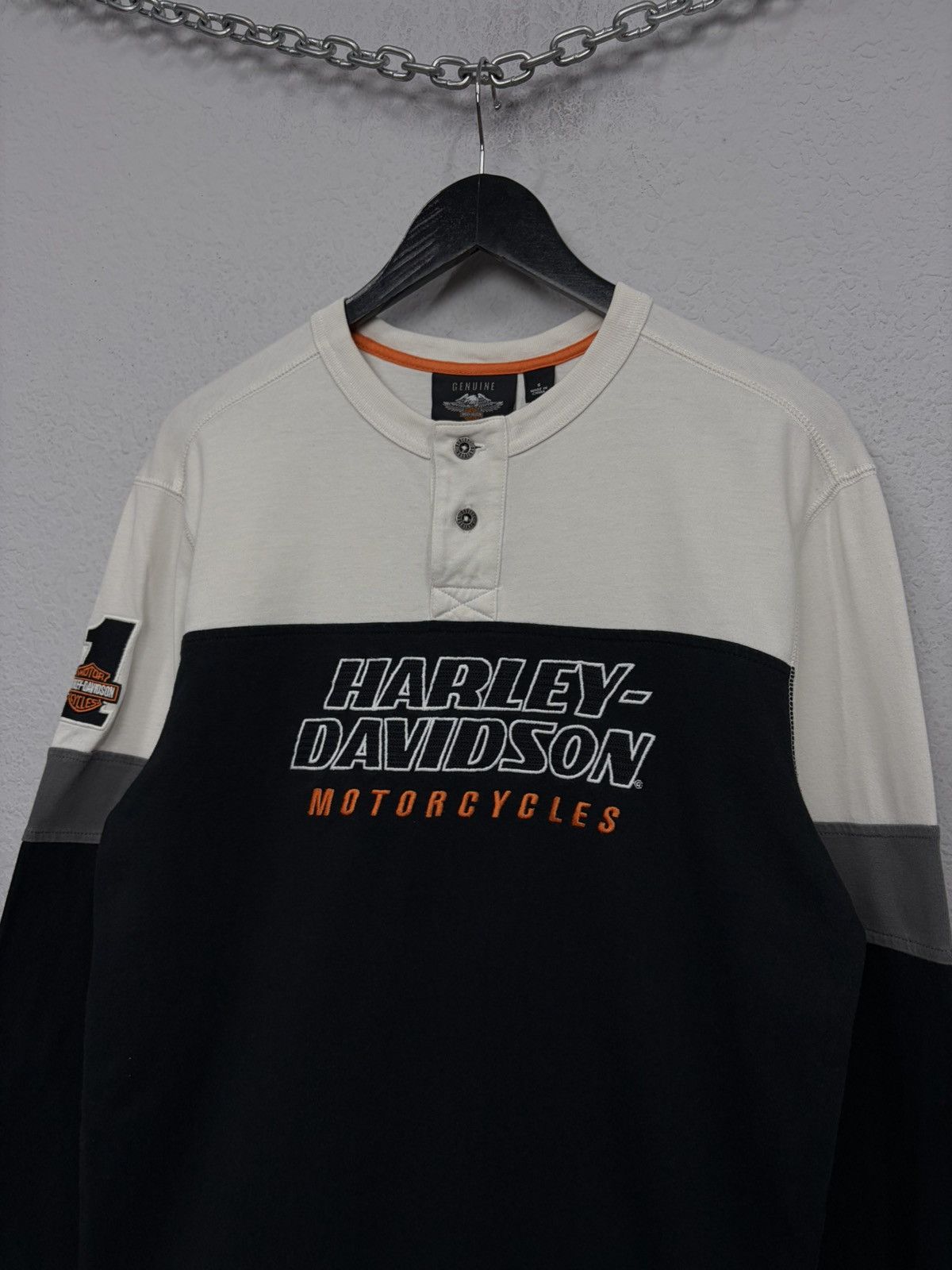 Harley Davidson Harley-Davidson Long Sleeve Tee Biker Graphic 90s–Y2K Moto Size US M / EU 48-50 / 2 - 4 Thumbnail