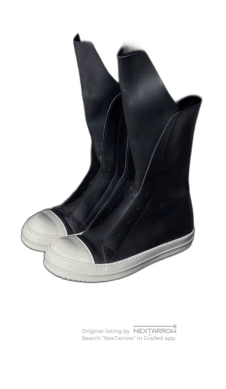 Rick Owens Ro Main Line Leather Long Tongue Chuck Taylor Bo