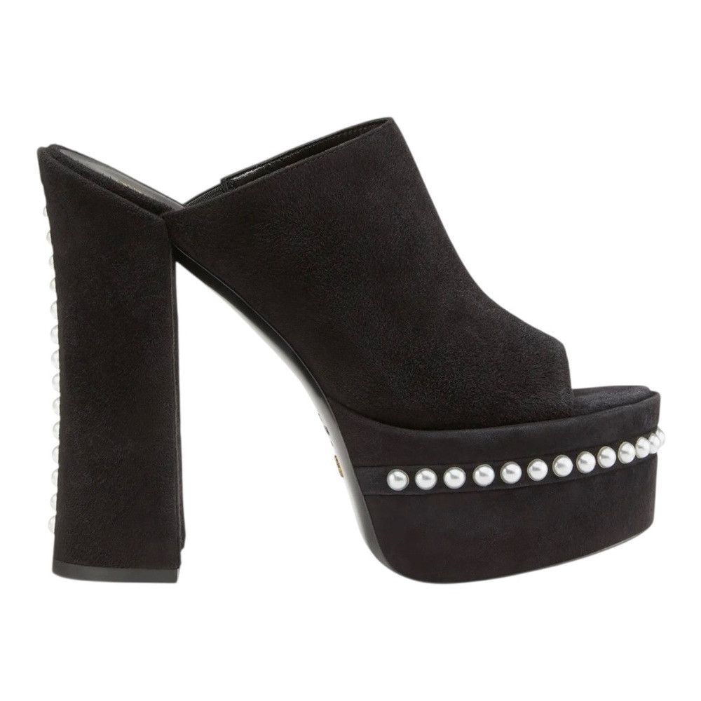 Stuart Weitzman Stuart Weitzman Skyhigh Pearl Platform Slide Mule –Black Size US 8.5 / IT 38.5 - 2 Thumbnail