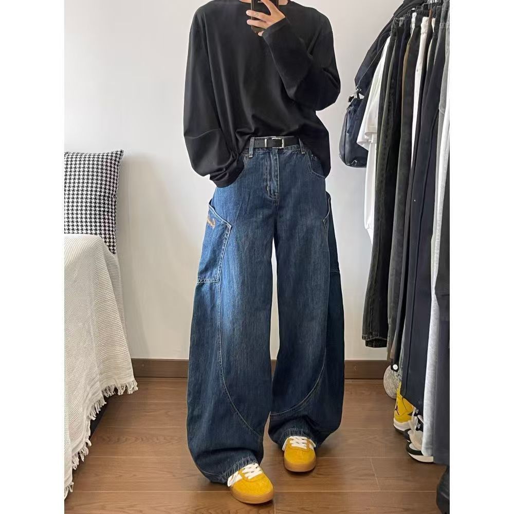 Japanese Brand × Jean Men's loose street wash vintage distressed cargo jeans Size US 32 / EU 48 - 1 Thumbnail