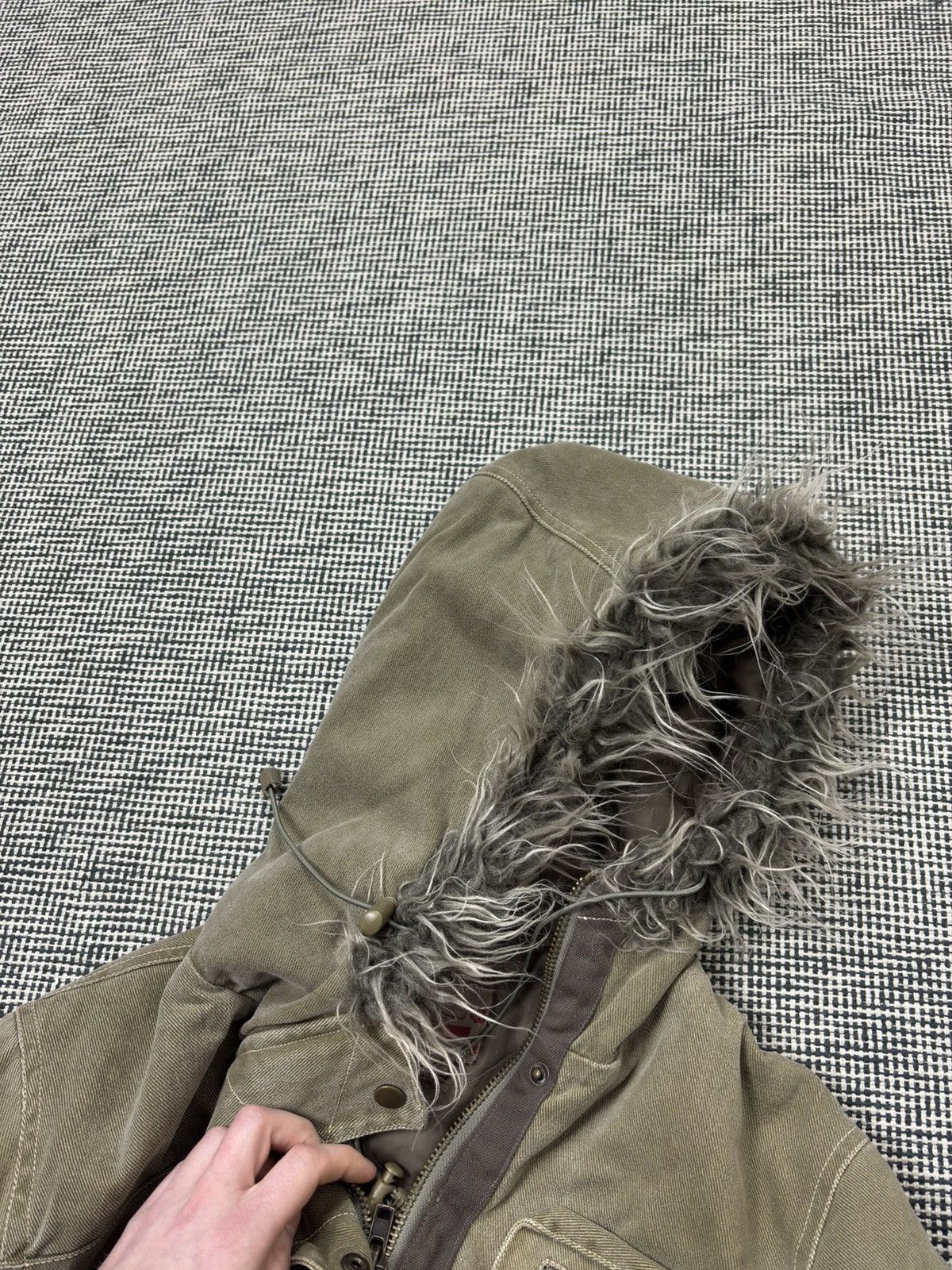 Japanese Brand Bondage cargo parka coat jacket faux fur harajuku japan Size L / US 10 / IT 46 - 7 Thumbnail