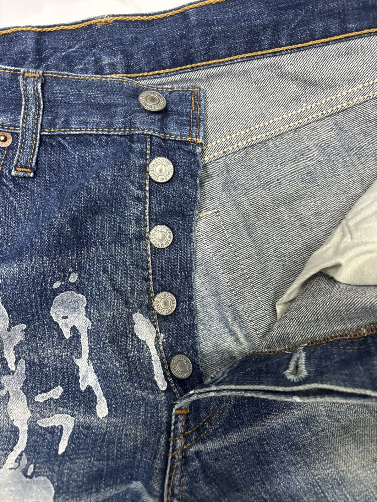 Comme des Garcons 🔥VINTAGE LEVIS 501 PAINTER JEANS UNDERCOVER STYLE DISTRESS Size US 30 / EU 46 - 11 Thumbnail